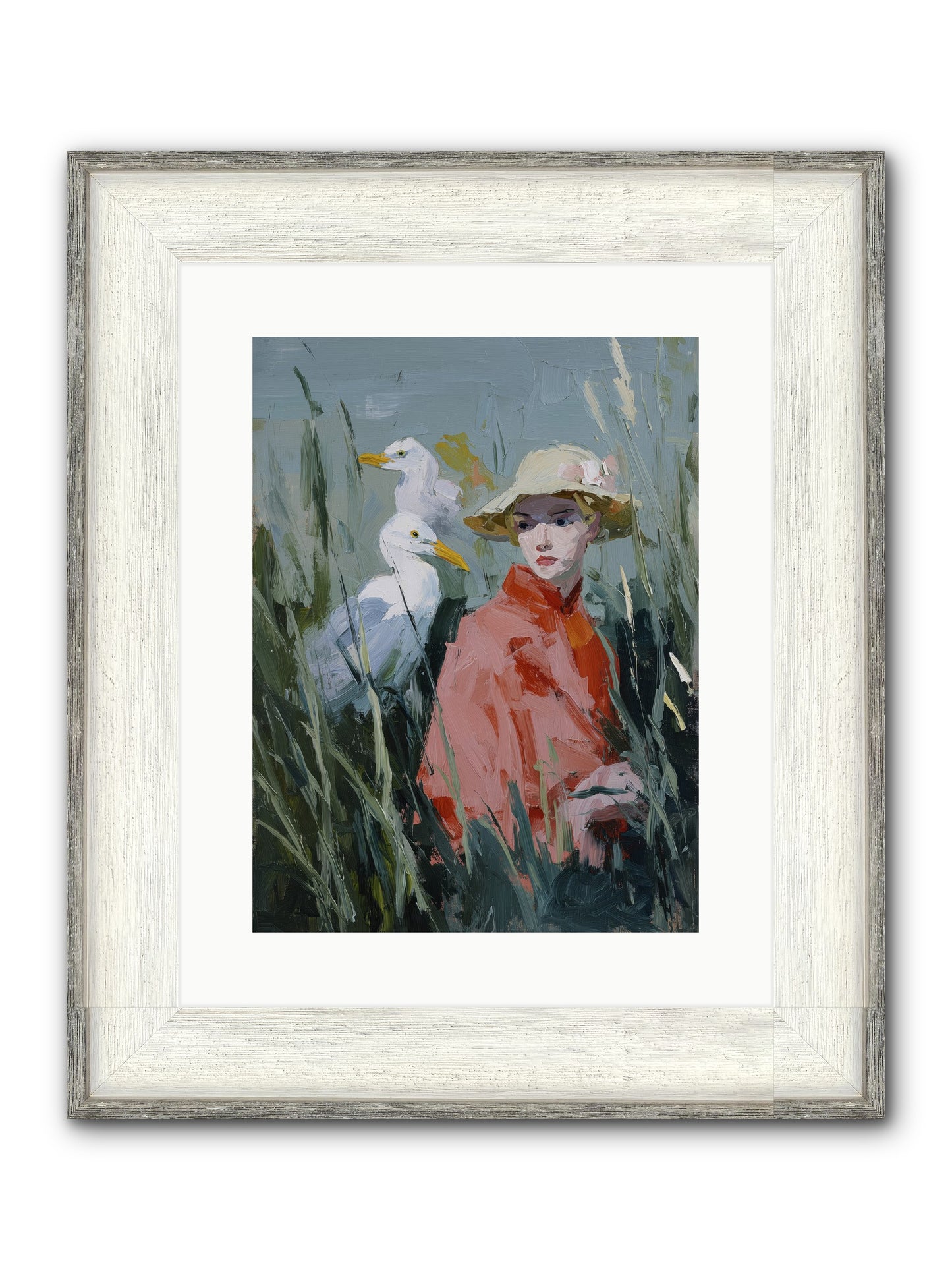 Honey Dreams Framed Print - Driftwood White 12x16