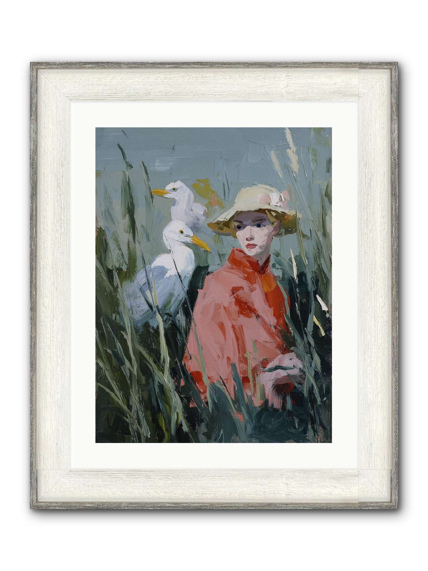 Honey Dreams Framed Print - Driftwood White 18x24