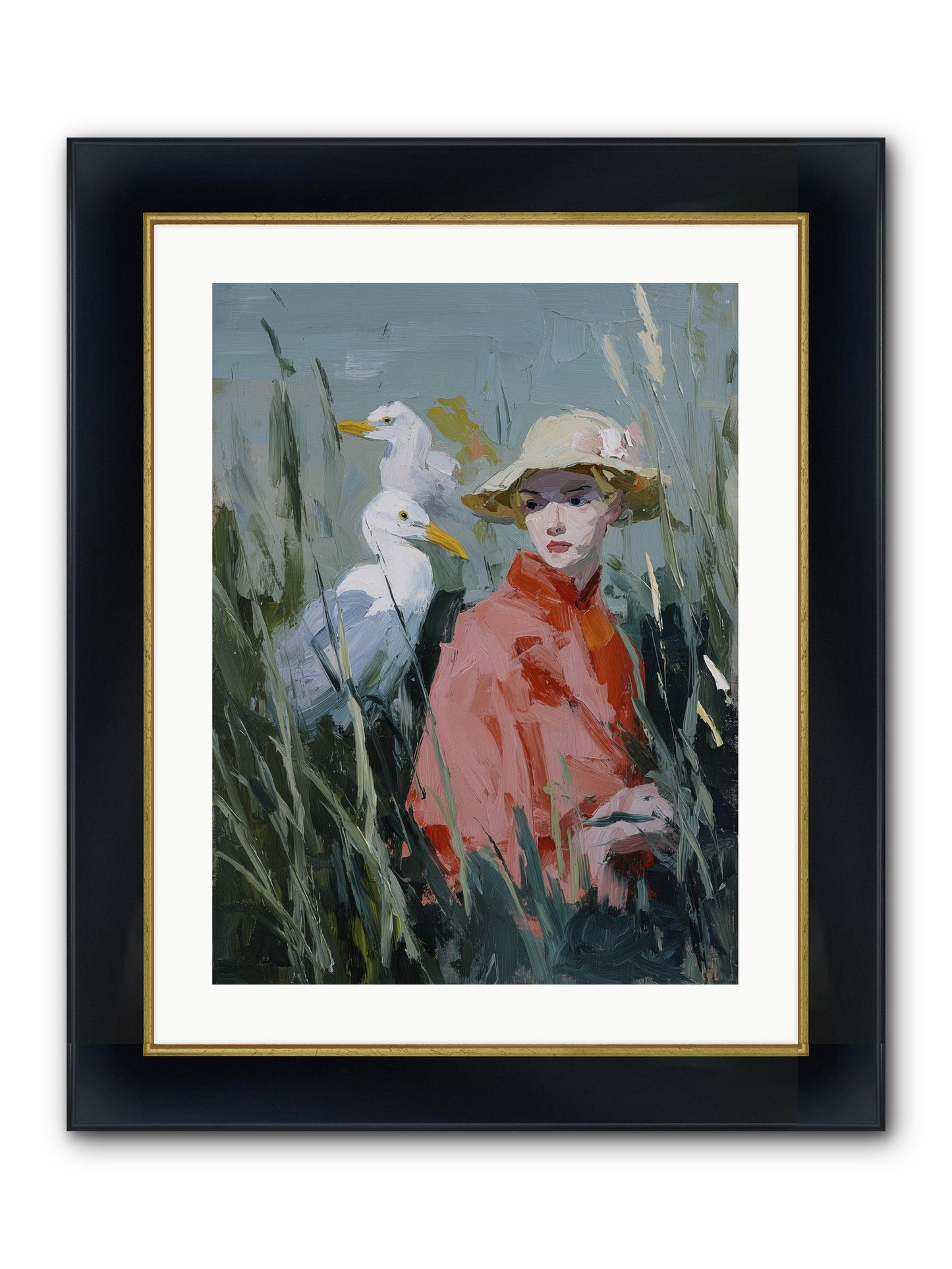 Honey Dreams Framed Print - Wide Black w/Gold 18x24