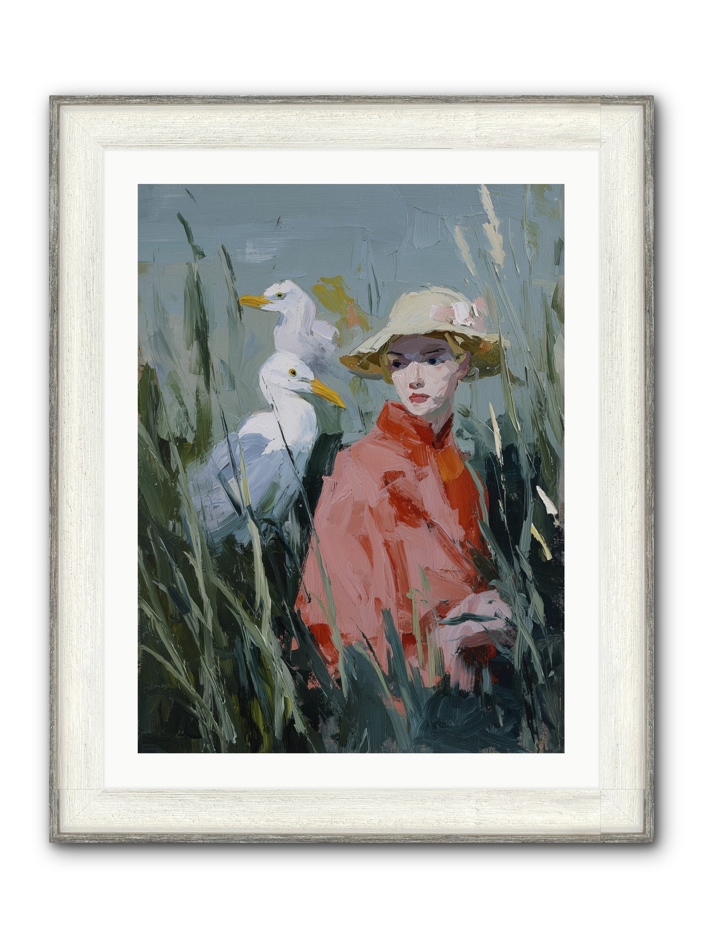Honey Dreams Framed Print - Driftwood White 24x32