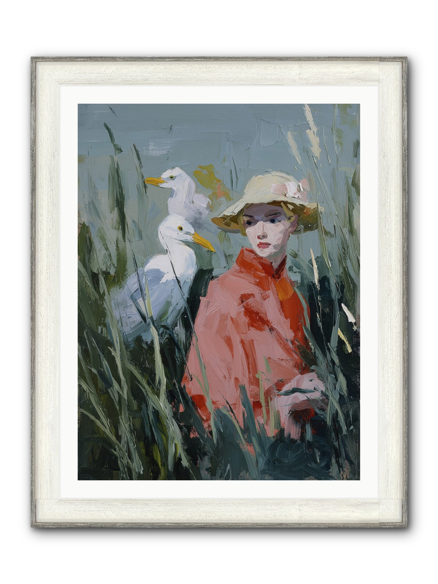 Honey Dreams Framed Print - Driftwood White 30x40