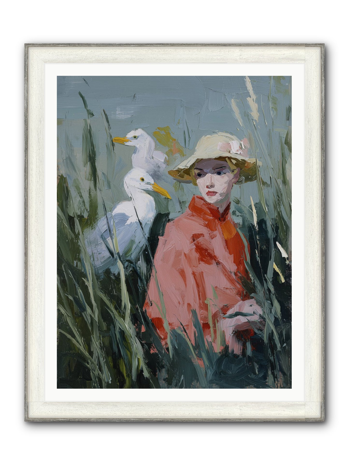 Honey Dreams Framed Print - Driftwood White 36x48