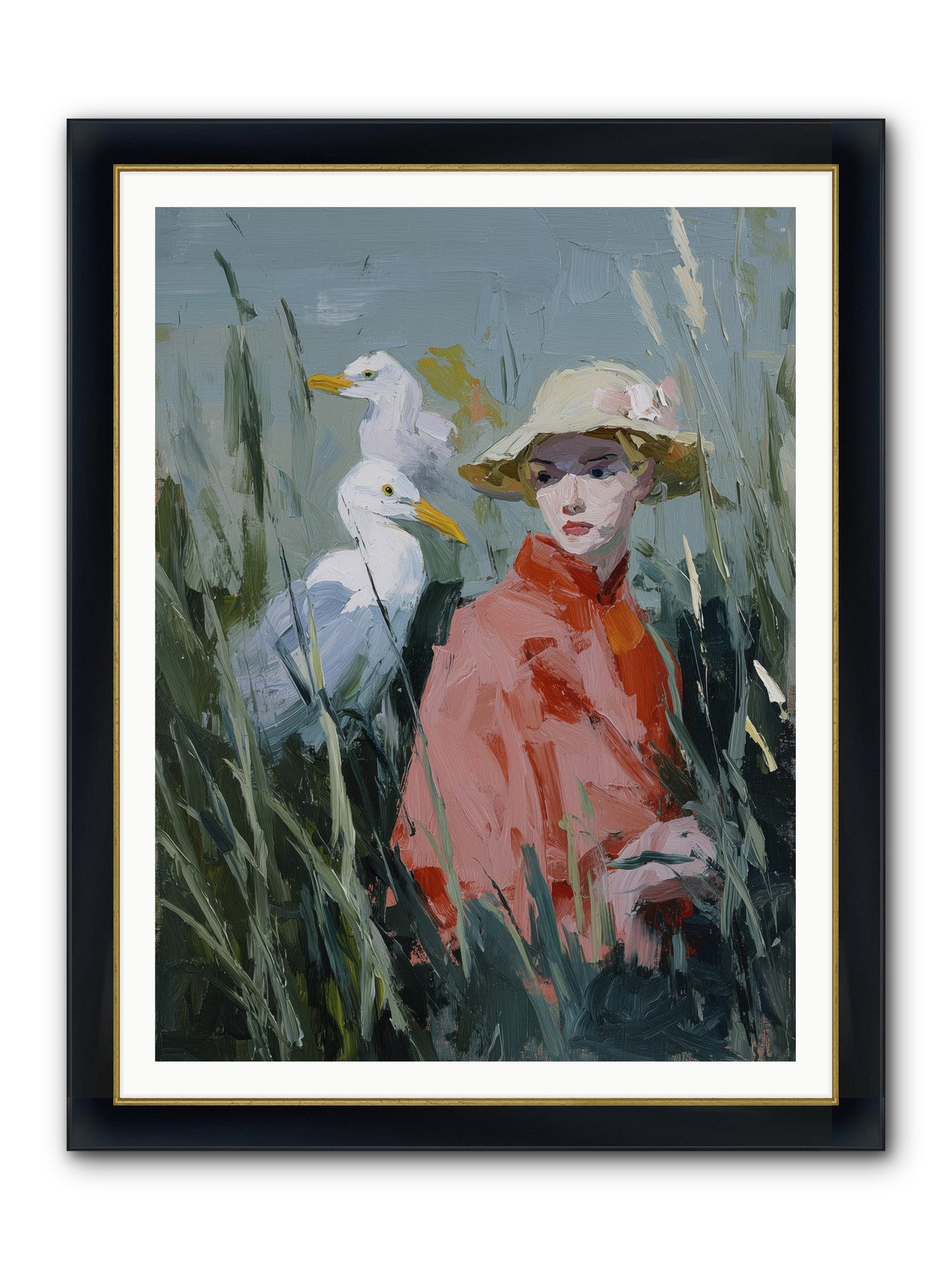 Honey Dreams Framed Print - Wide Black w/Gold 36x48