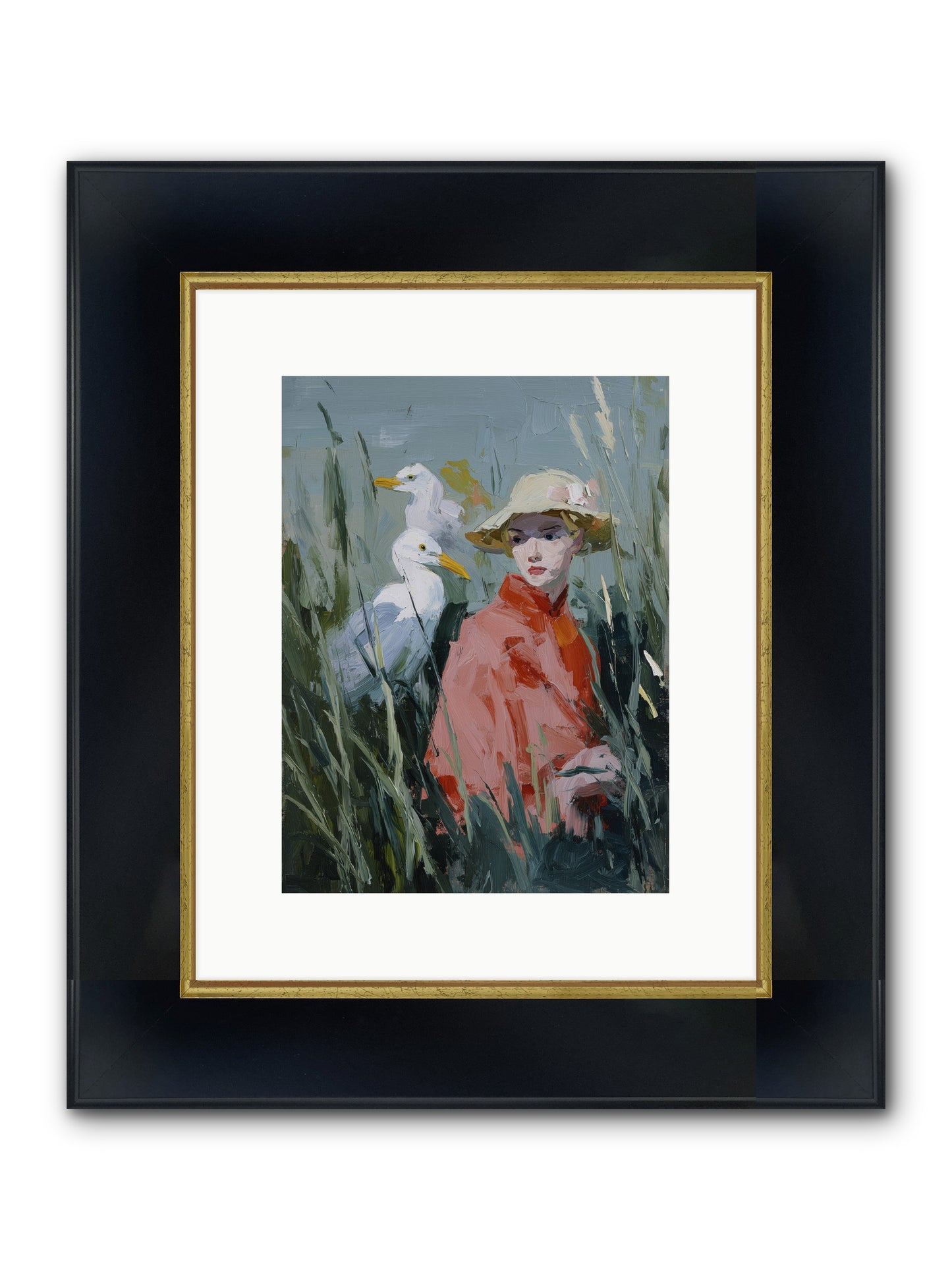 Honey Dreams Framed Print - Wide Black w/Gold 9x12