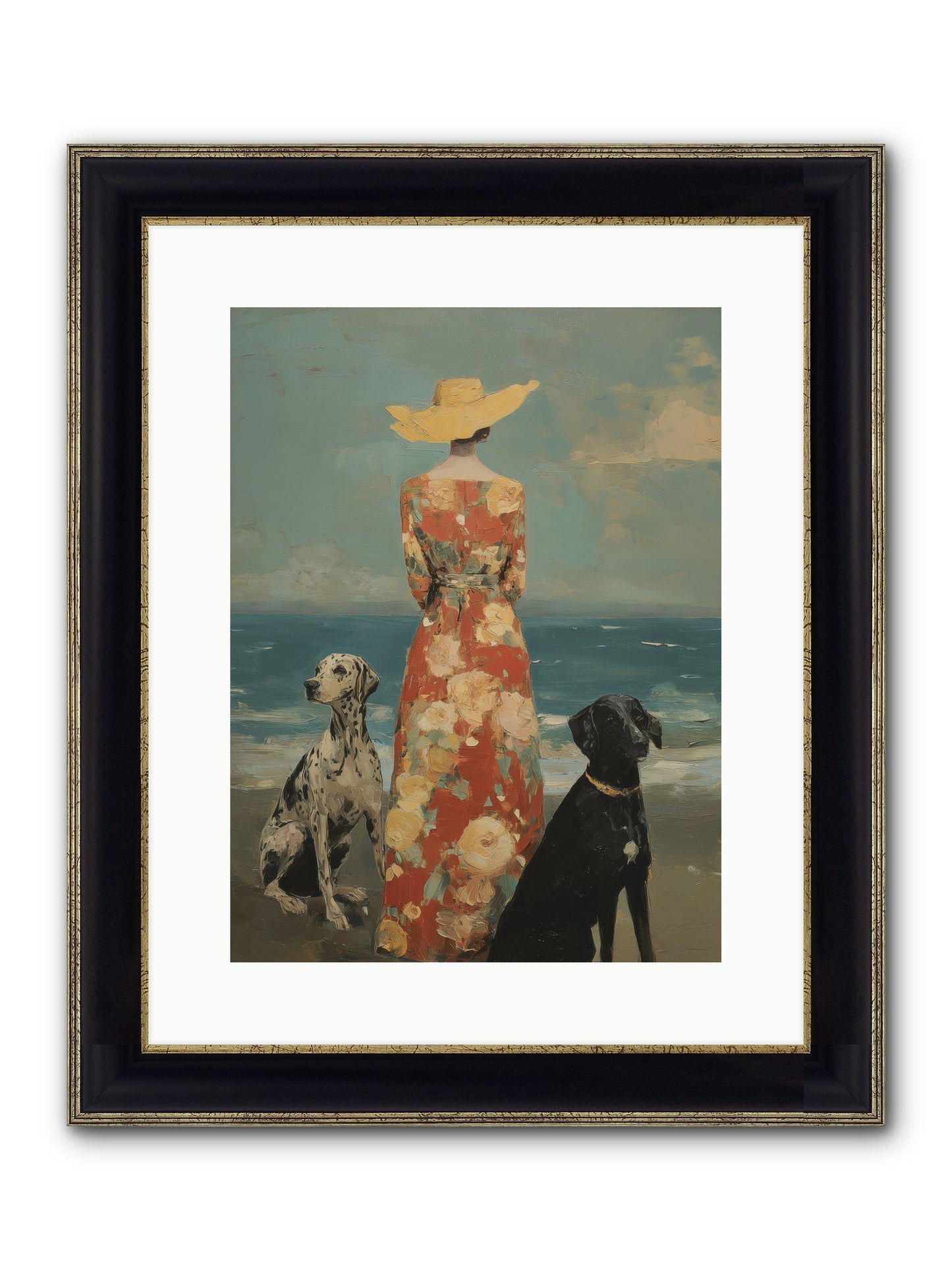 Honey-glazed Mornings Framed Print - Black & Gold 12x16