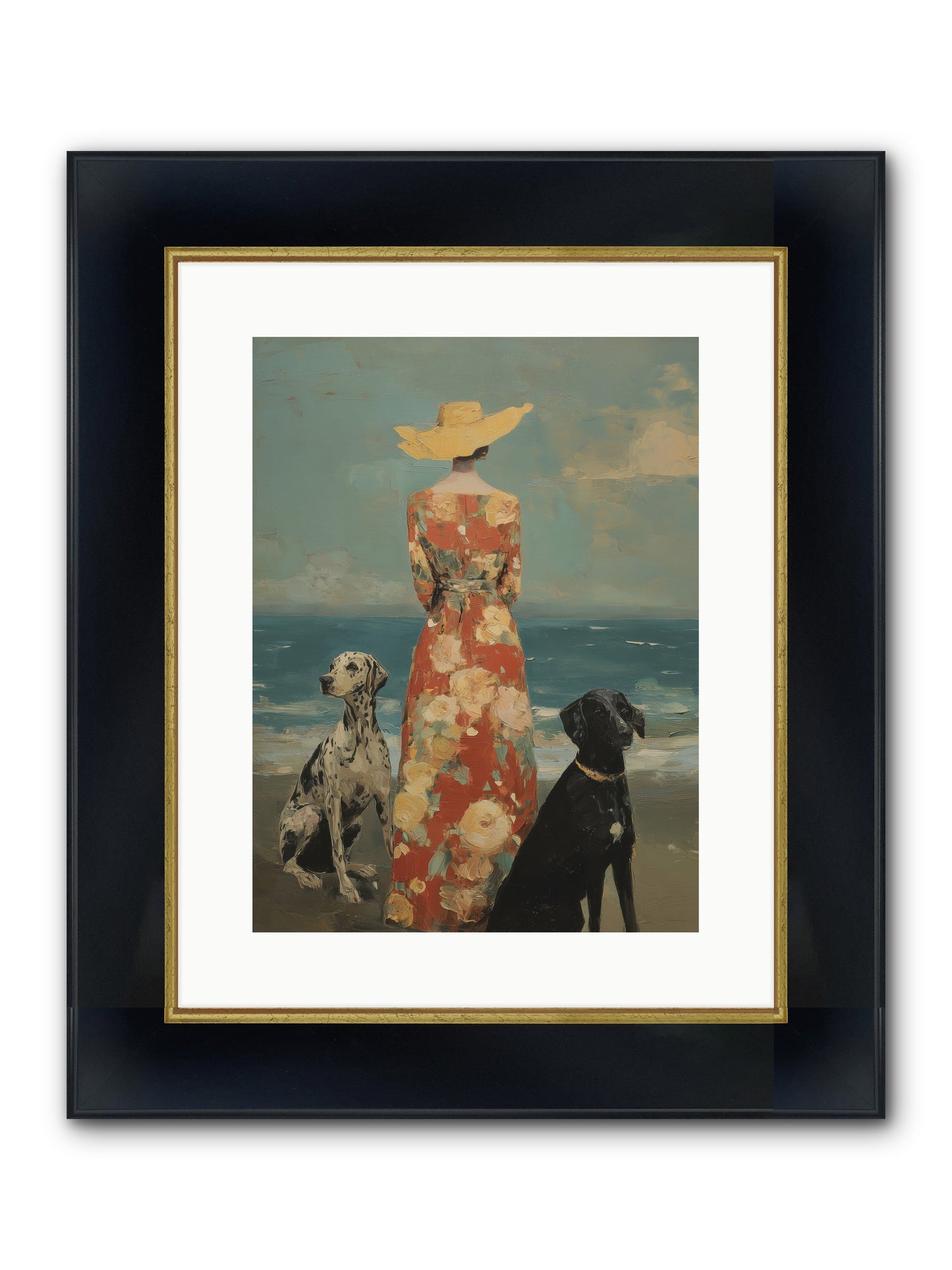 Honey-glazed Mornings Framed Print - Wide Black w/Gold 12x16