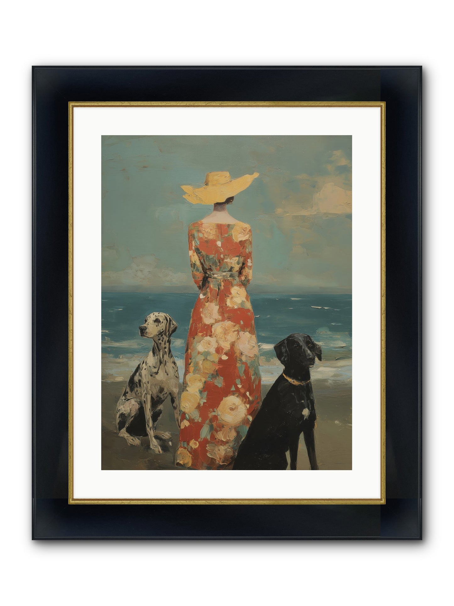 Honey-glazed Mornings Framed Print - Wide Black w/Gold 18x24
