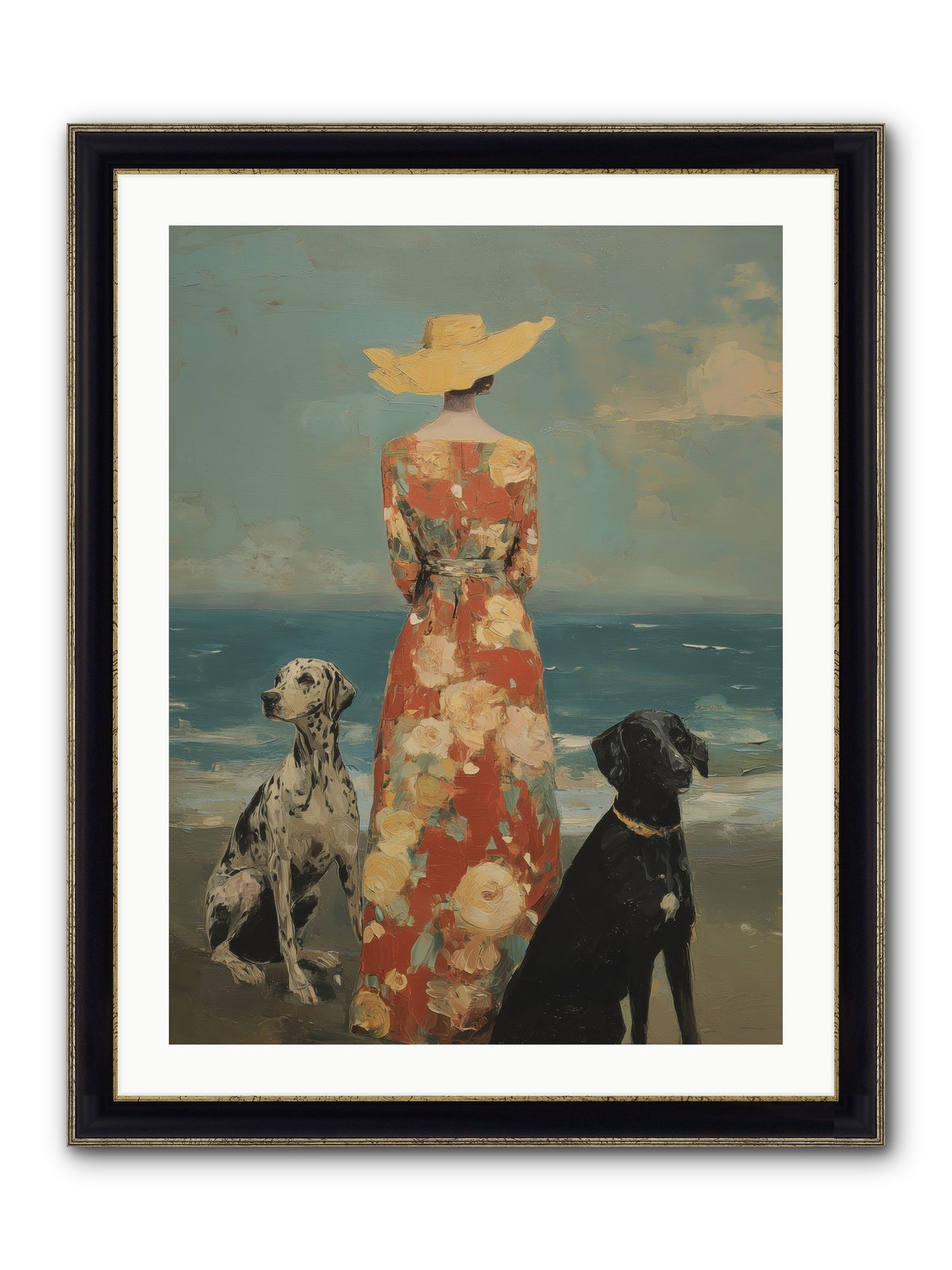 Honey-glazed Mornings Framed Print - Black & Gold 24x32