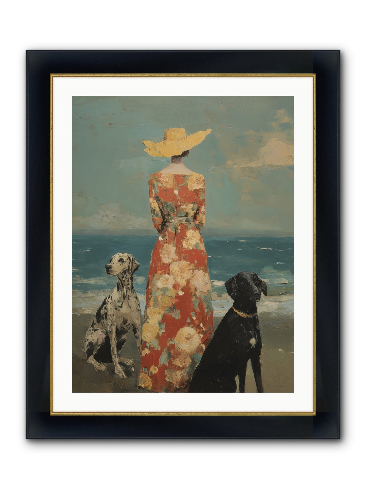 Honey-glazed Mornings Framed Print - Wide Black w/Gold 24x32