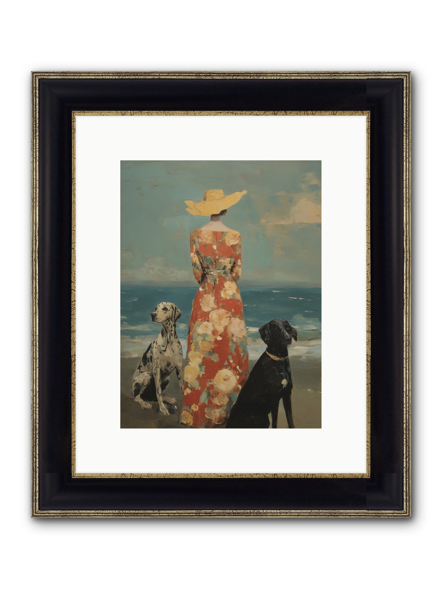 Honey-glazed Mornings Framed Print - Black & Gold 9x12