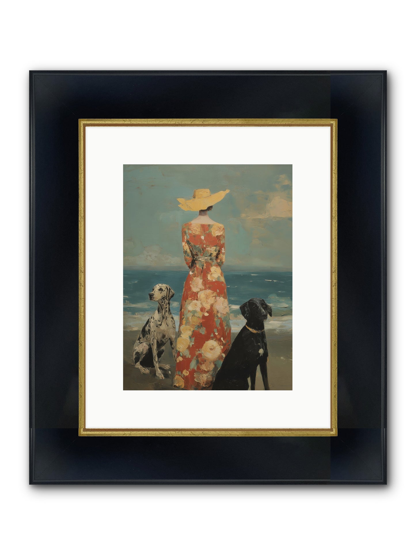 Honey-glazed Mornings Framed Print - Wide Black w/Gold 9x12
