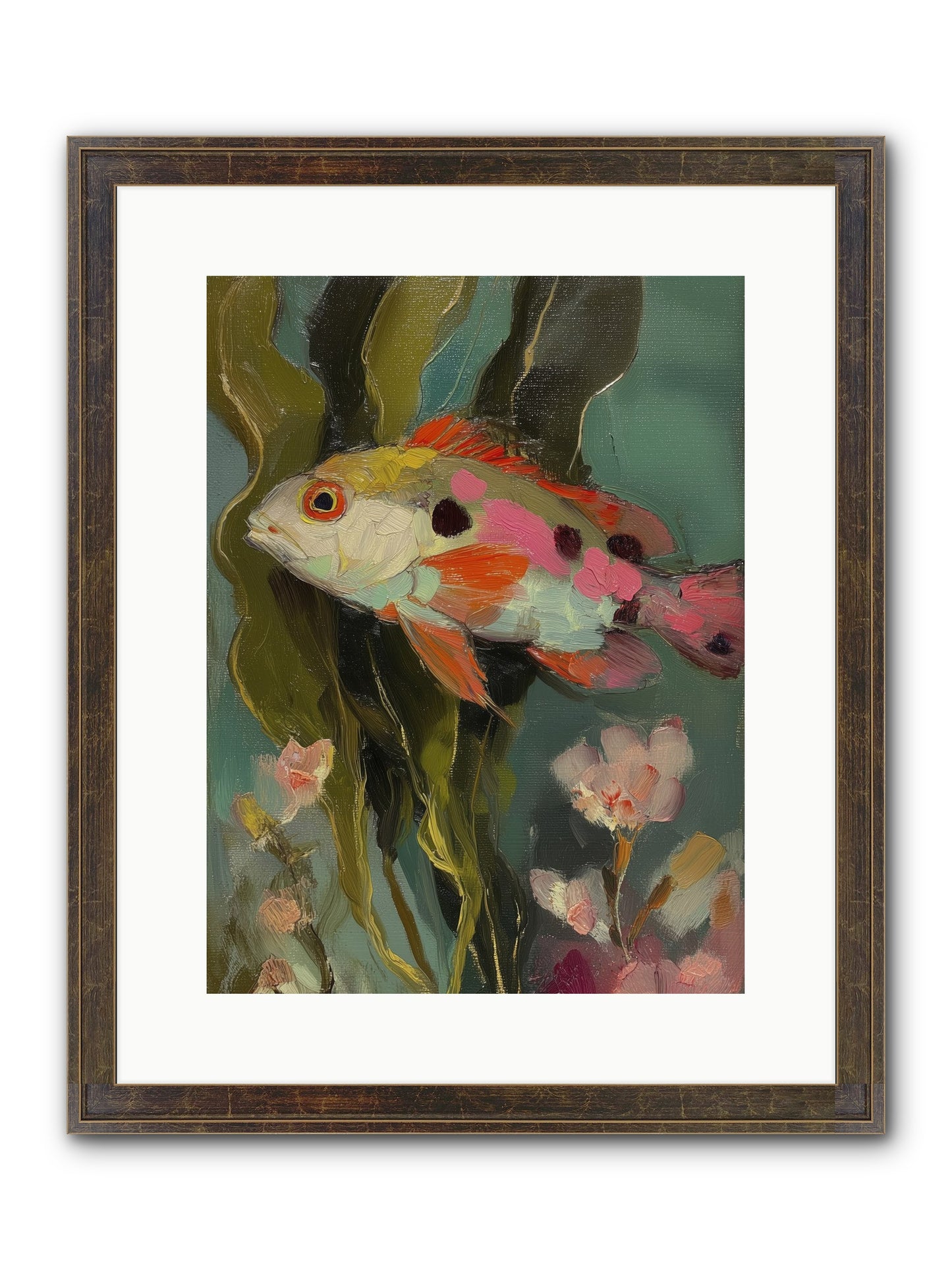 Honeyed Jewel Framed Print - Slimwoods Black/Gold 12x16