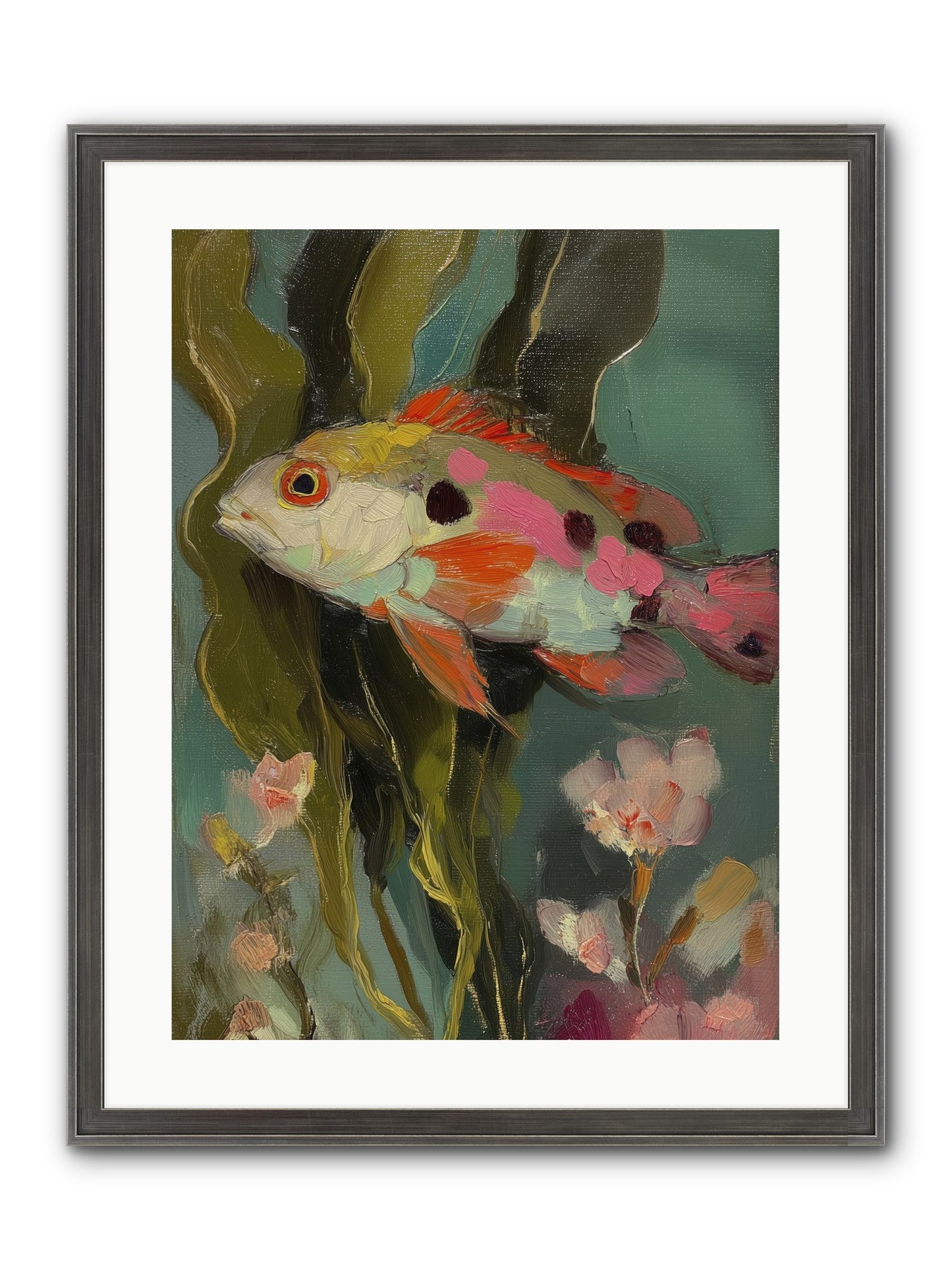 Honeyed Jewel Framed Print - Slimwoods Black/Silver 18x24