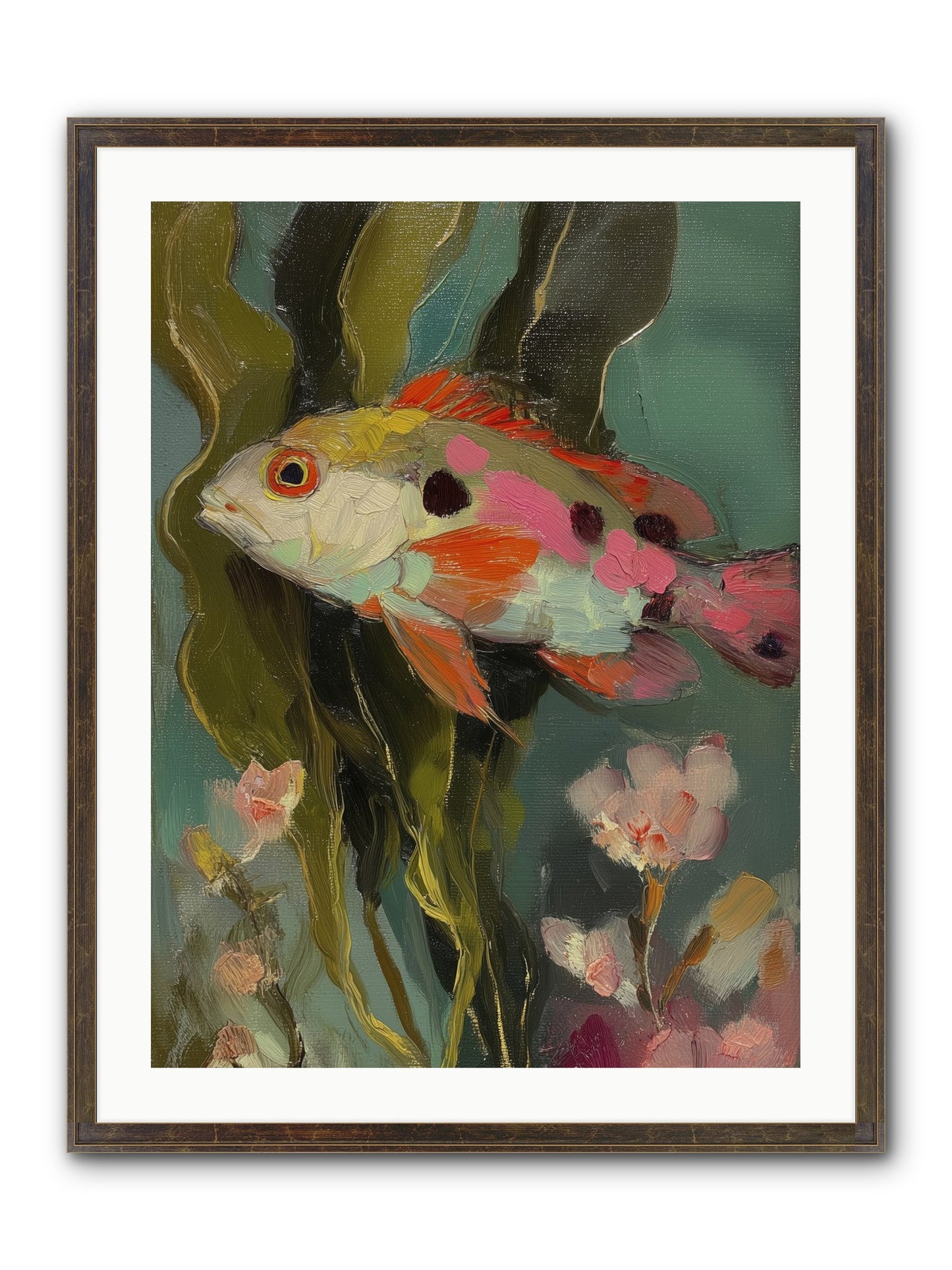 Honeyed Jewel Framed Print - Slimwoods Black/Gold 24x32