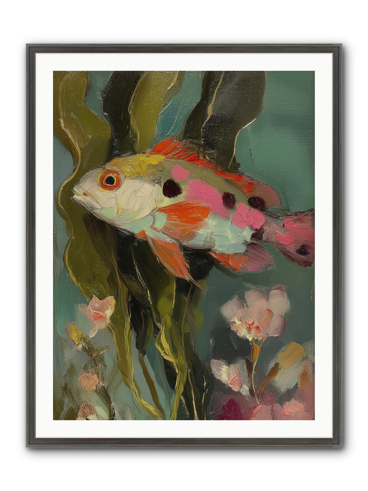 Honeyed Jewel Framed Print - Slimwoods Black/Silver 30x40