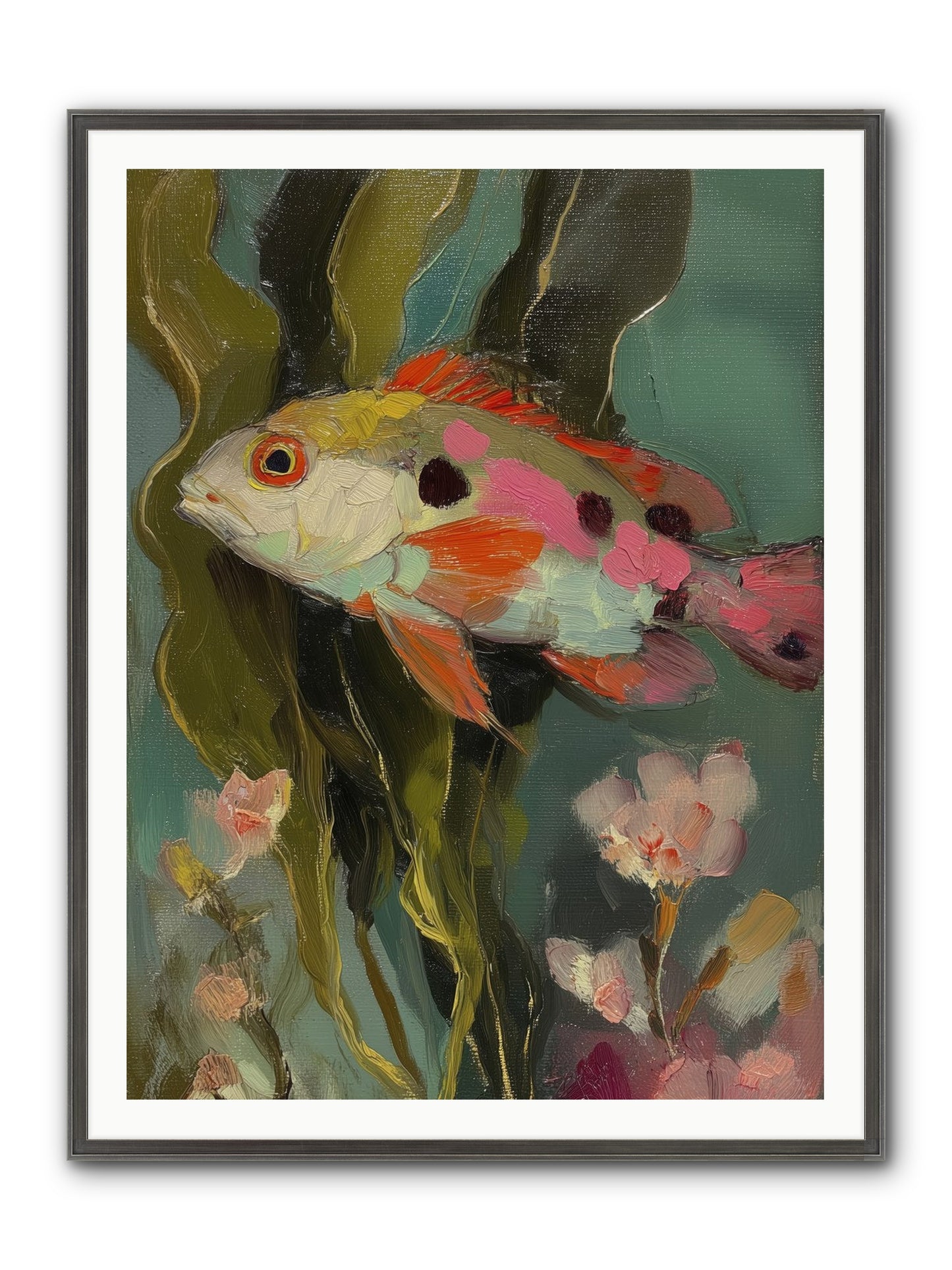 Honeyed Jewel Framed Print - Slimwoods Black/Silver 36x48