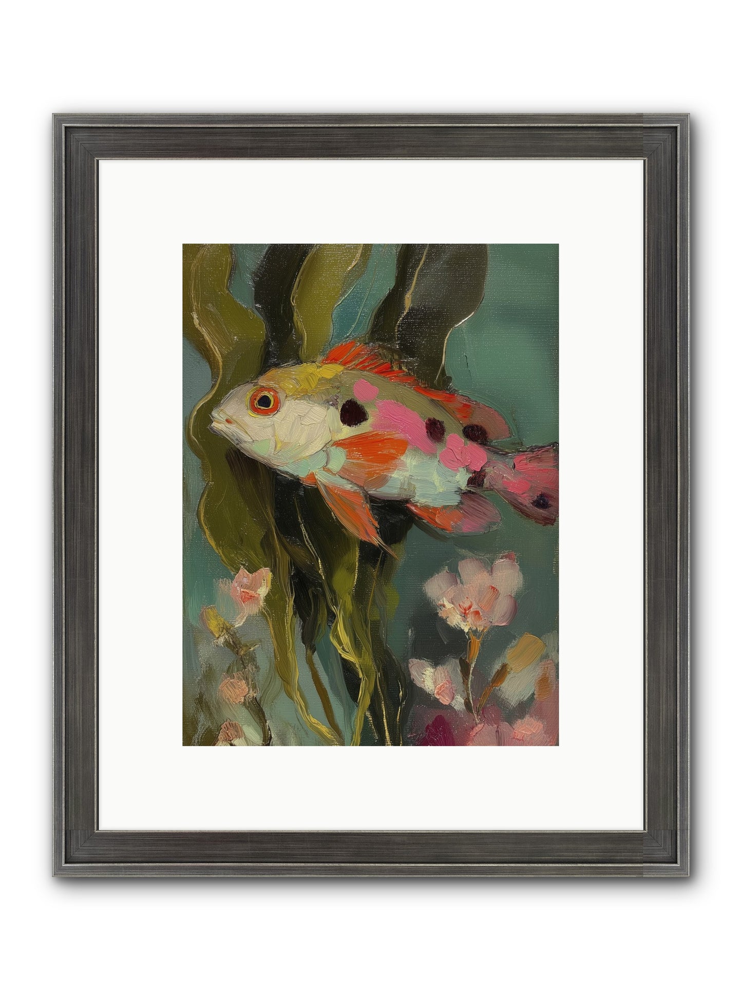 Honeyed Jewel Framed Print - Slimwoods Black/Silver 9x12