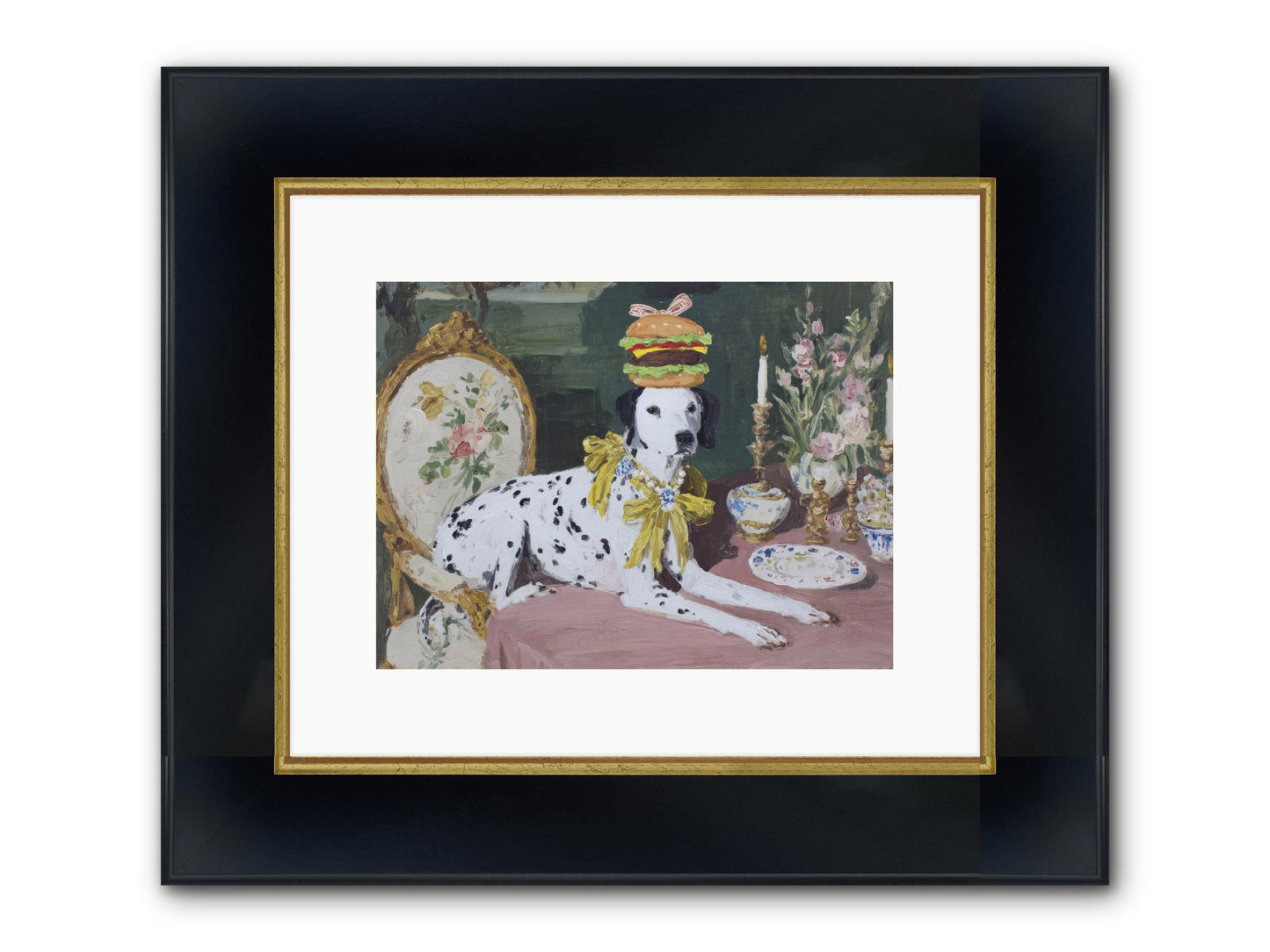 Honeyed Moments Pause Framed Print - Wide Black w/Gold 12x9