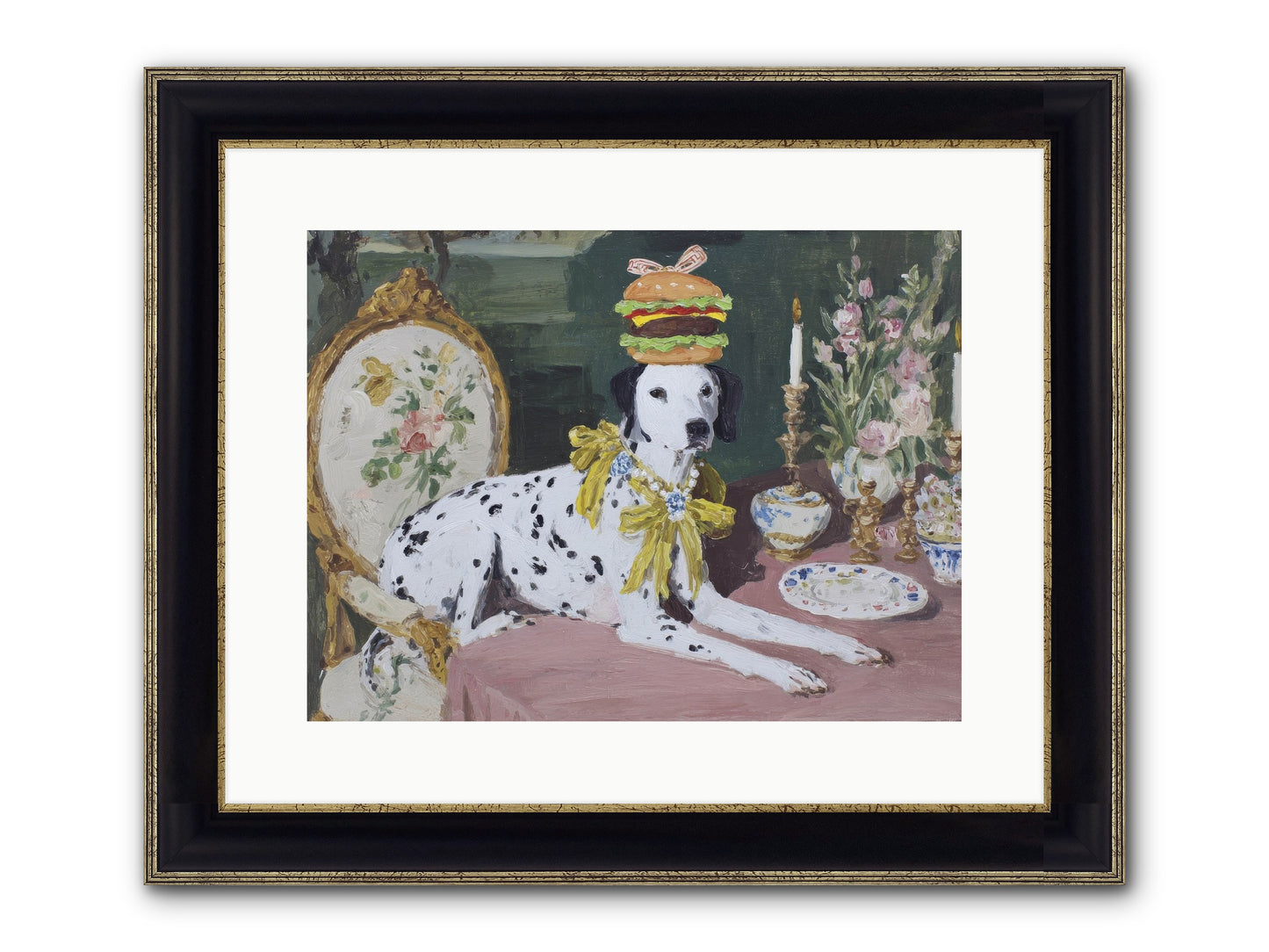 Honeyed Moments Pause Framed Print - Black & Gold 16x12