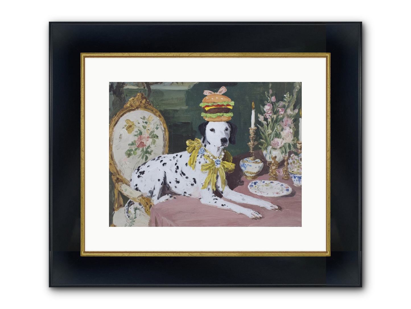 Honeyed Moments Pause Framed Print - Wide Black w/Gold 16x12