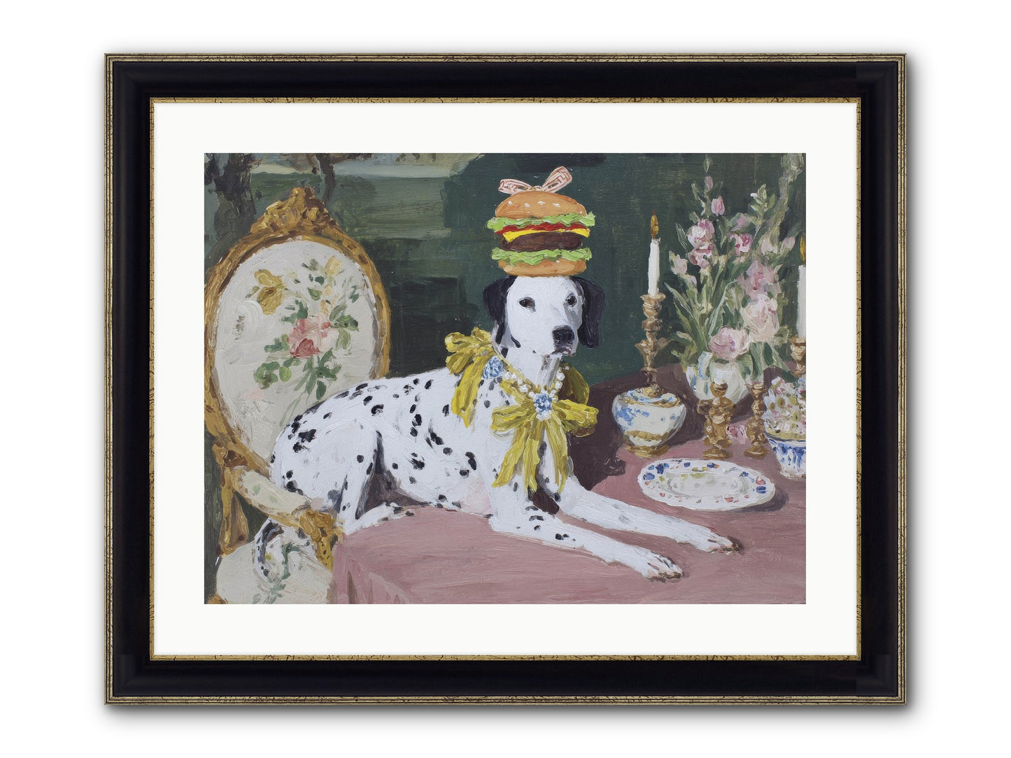 Honeyed Moments Pause Framed Print - Black & Gold 24x18
