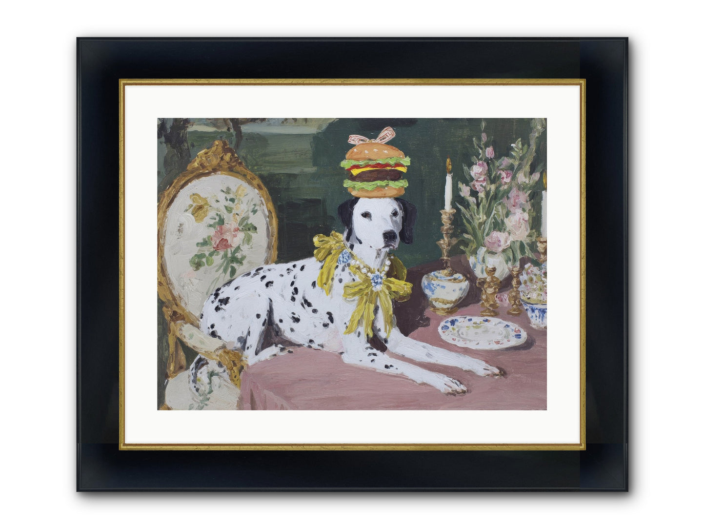 Honeyed Moments Pause Framed Print - Wide Black w/Gold 24x18