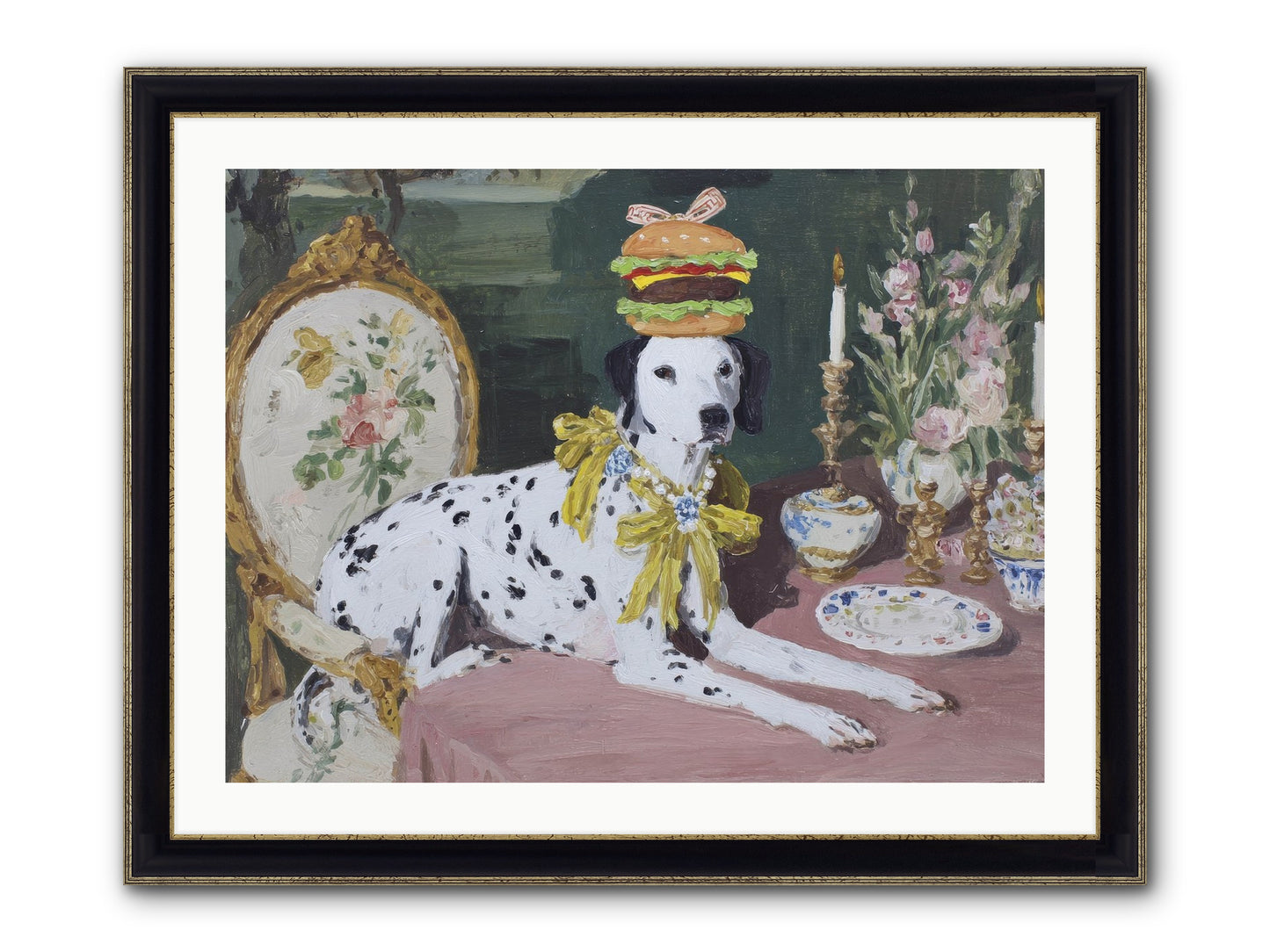 Honeyed Moments Pause Framed Print - Black & Gold 32x24