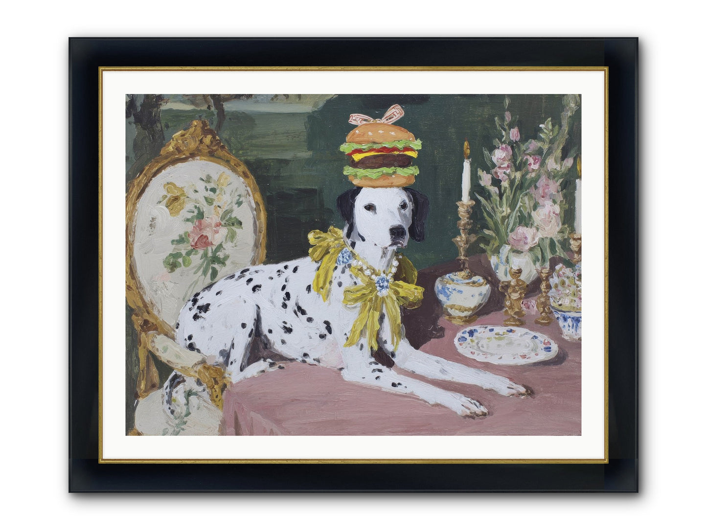 Honeyed Moments Pause Framed Print - Wide Black w/Gold 40x30