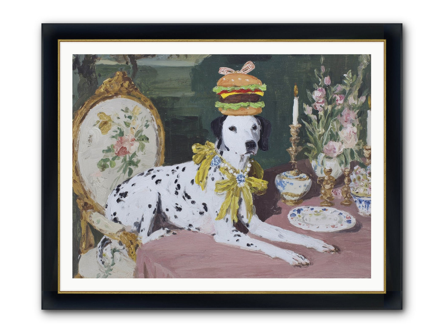 Honeyed Moments Pause Framed Print - Wide Black w/Gold 48x36