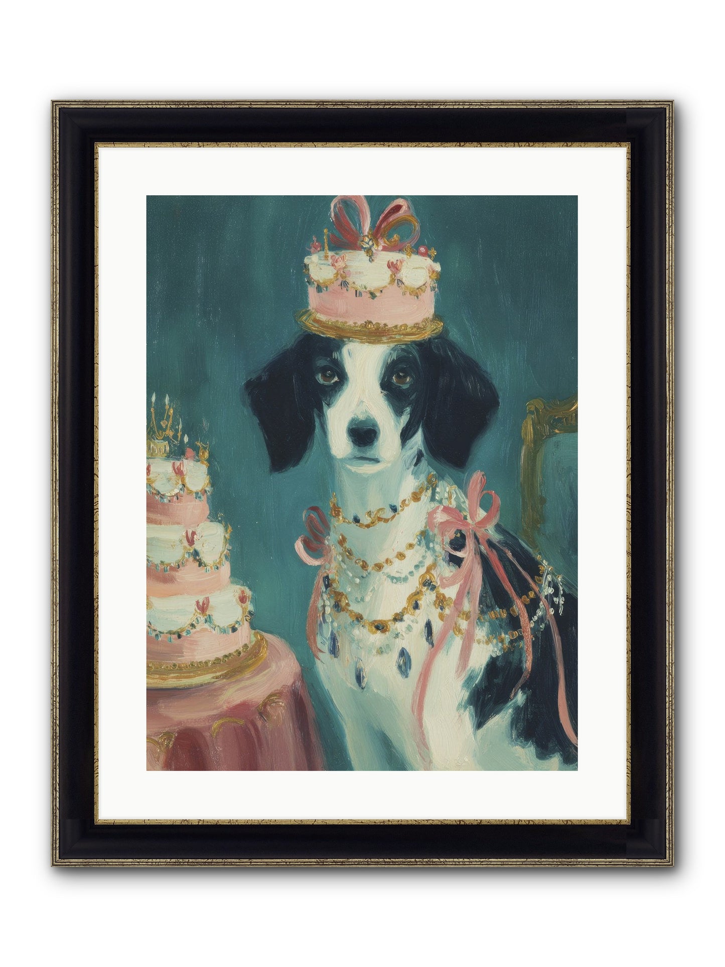Honeyed Mornings Framed Print - Black & Gold 18x24