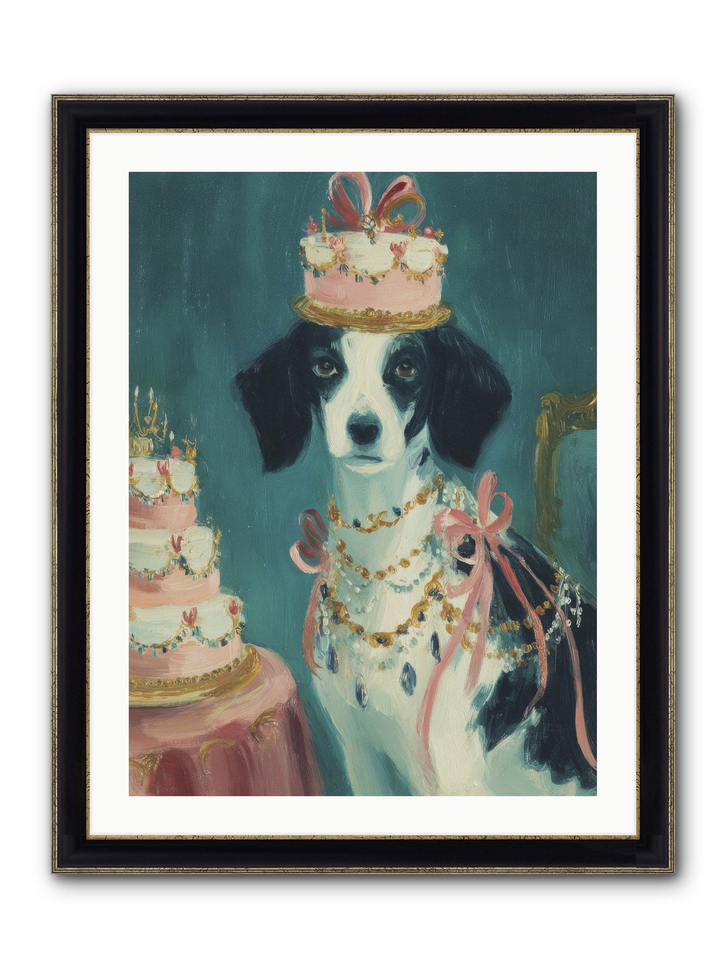 Honeyed Mornings Framed Print - Black & Gold 24x32