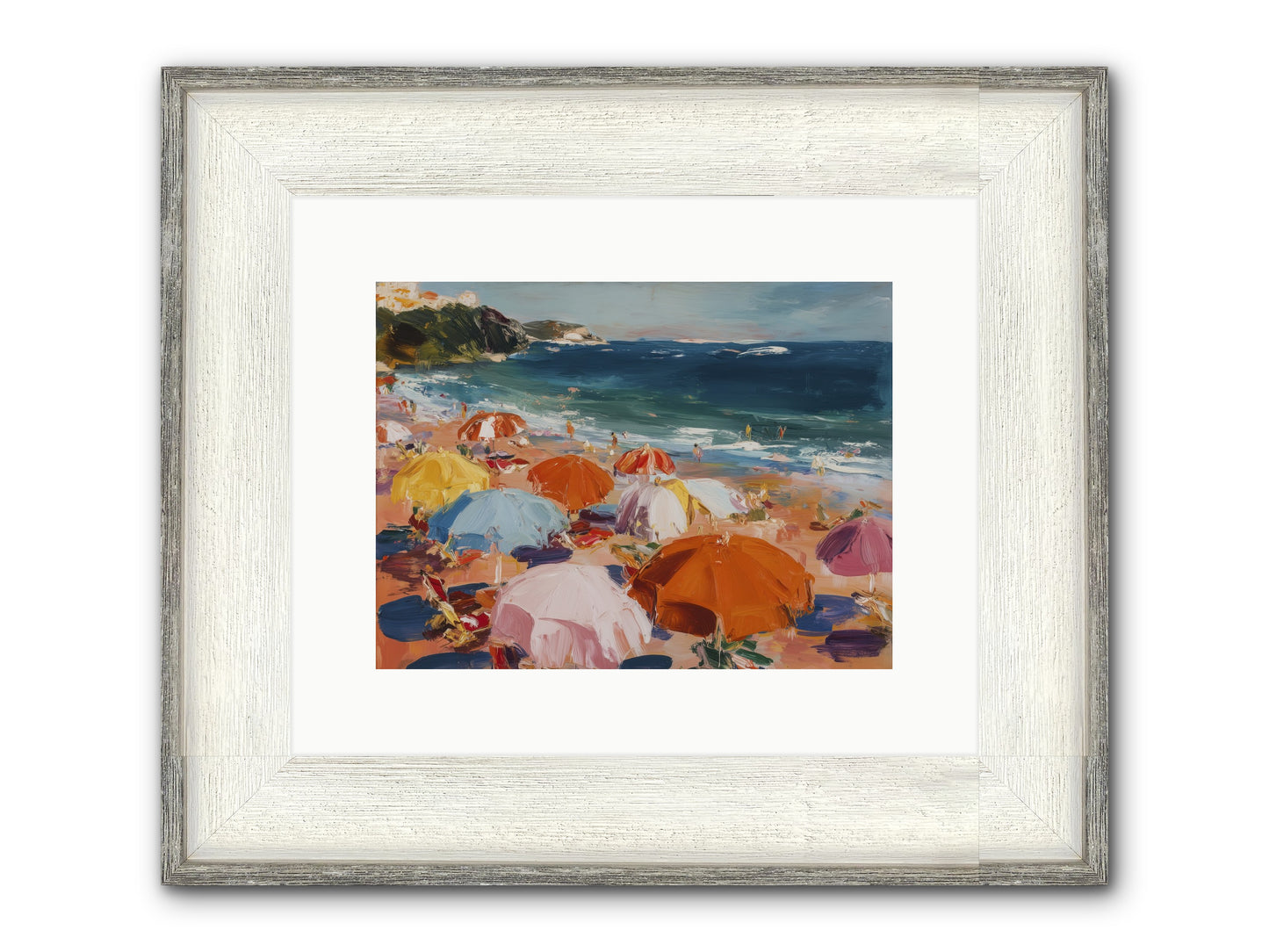 Honeyed Realm Framed Print - Driftwood White 12x9