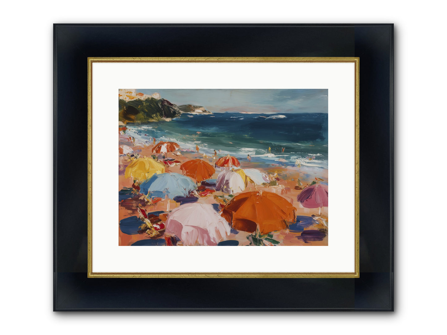 Honeyed Realm Framed Print - Wide Black w/Gold 16x12