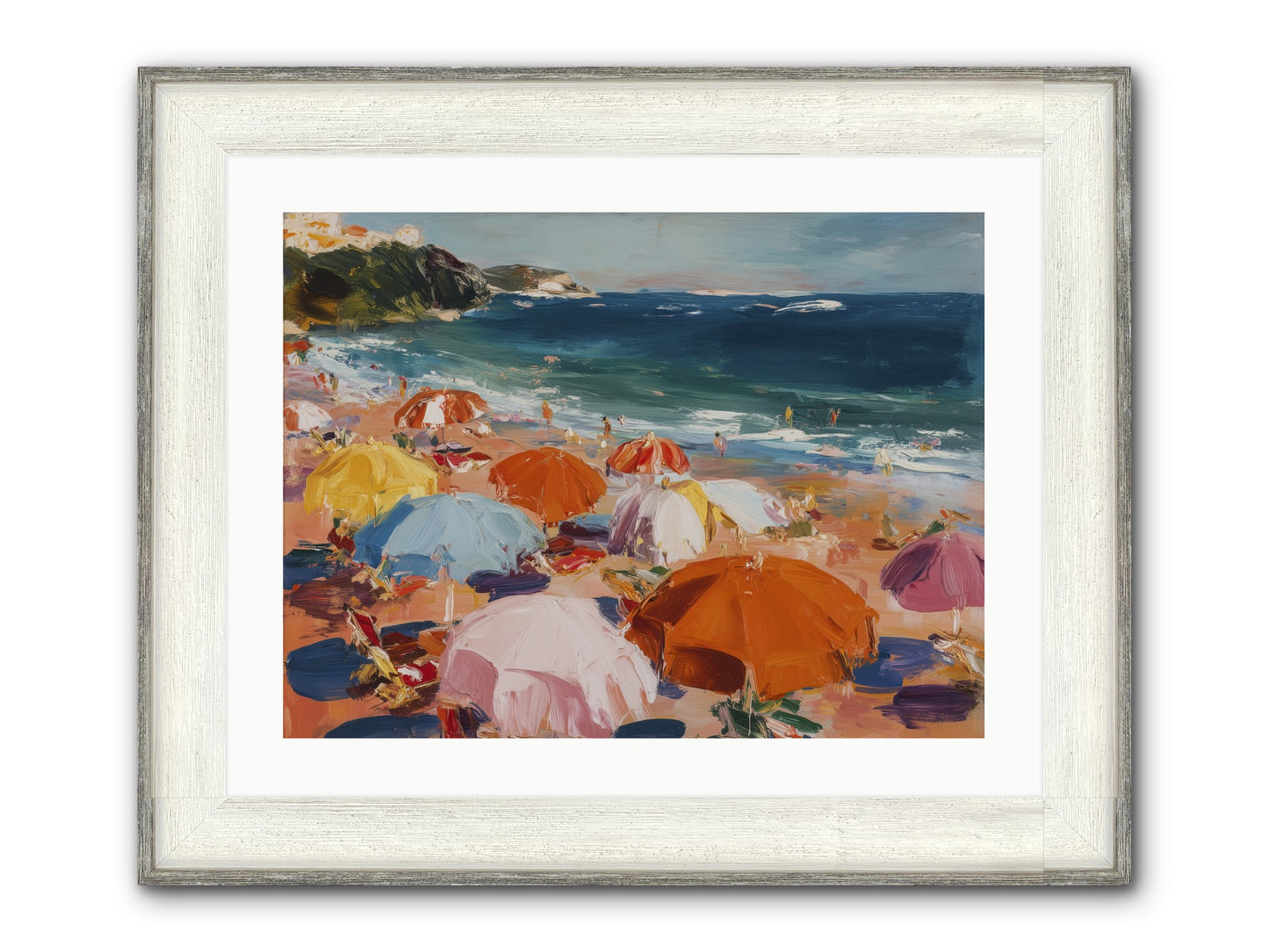 Honeyed Realm Framed Print - Driftwood White 24x18