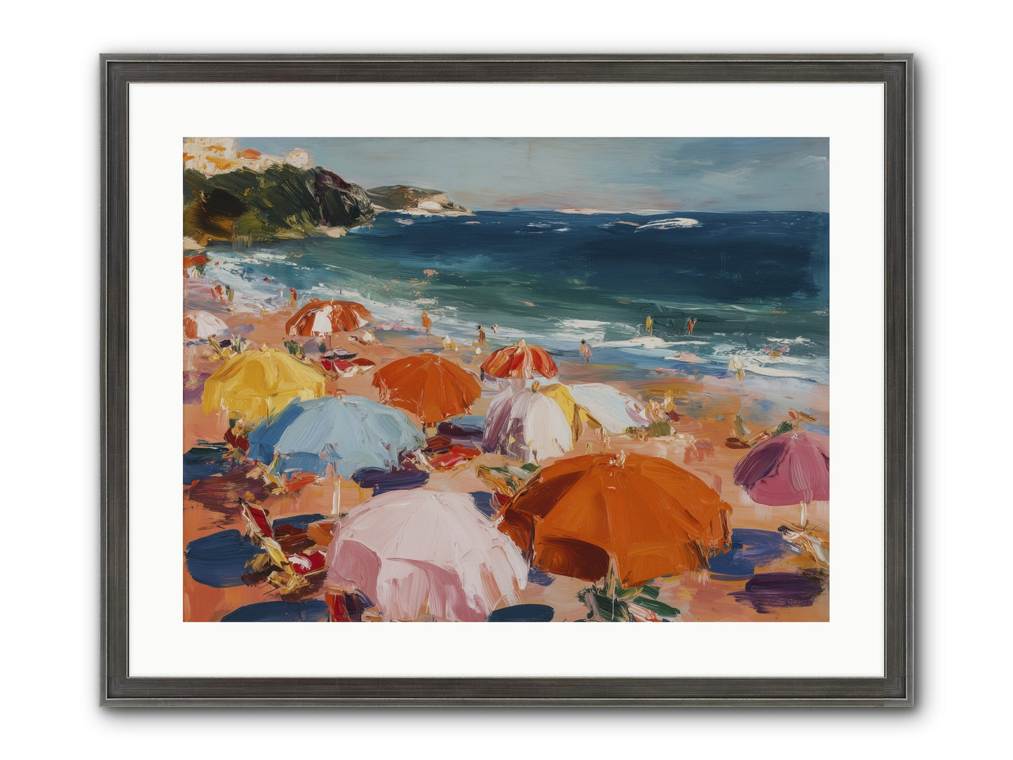 Honeyed Realm Framed Print - Slimwoods Black/Silver 24x18