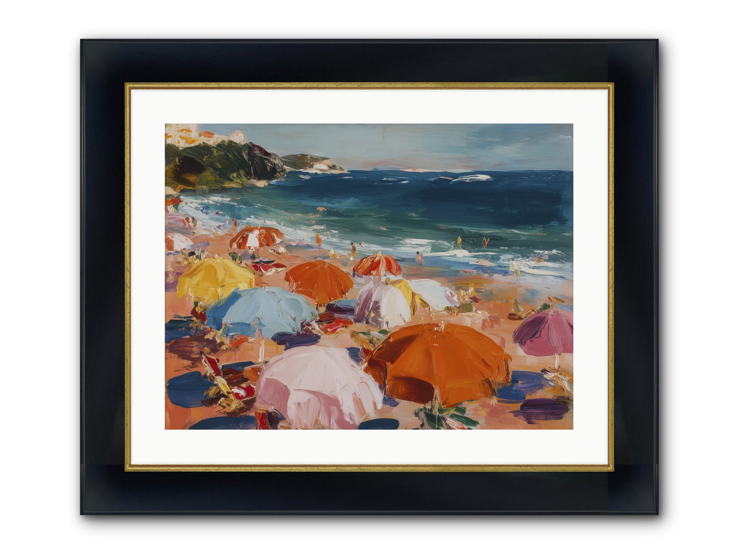 Honeyed Realm Framed Print - Wide Black w/Gold 24x18
