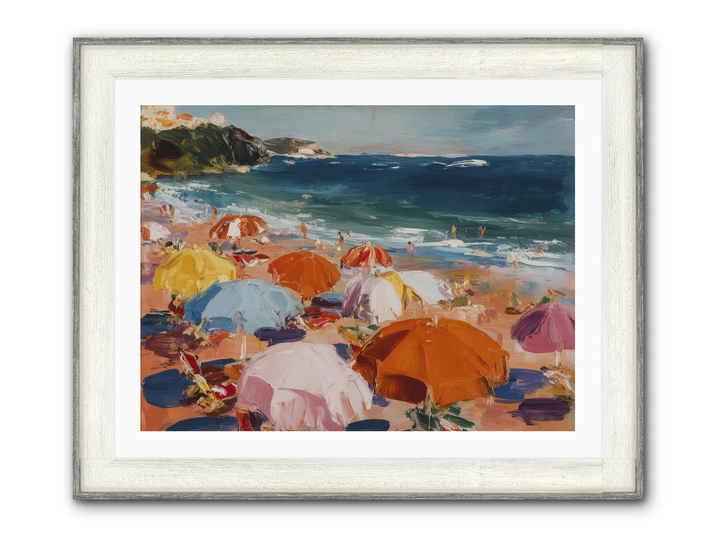 Honeyed Realm Framed Print - Driftwood White 32x24