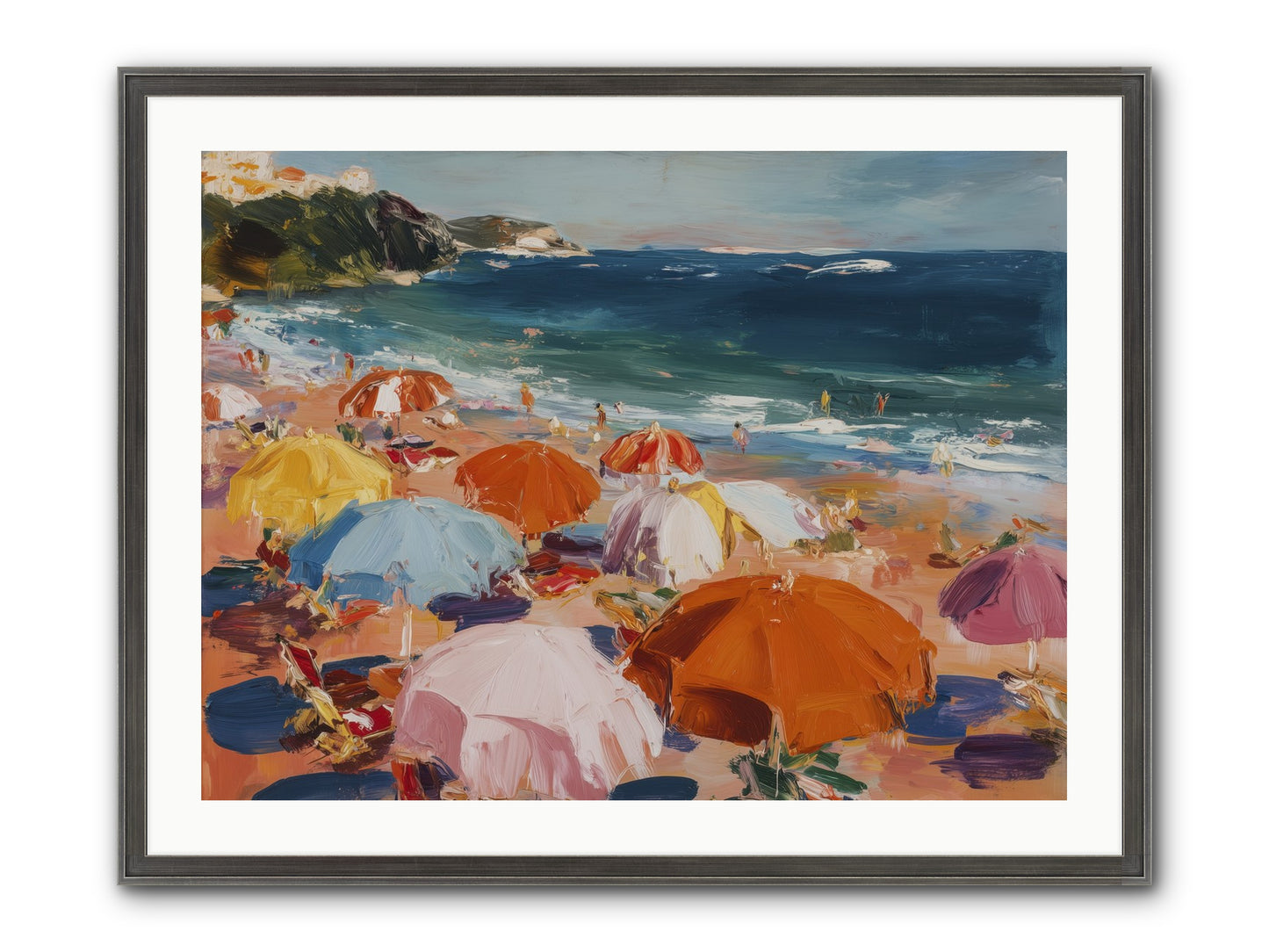 Honeyed Realm Framed Print - Slimwoods Black/Silver 32x24