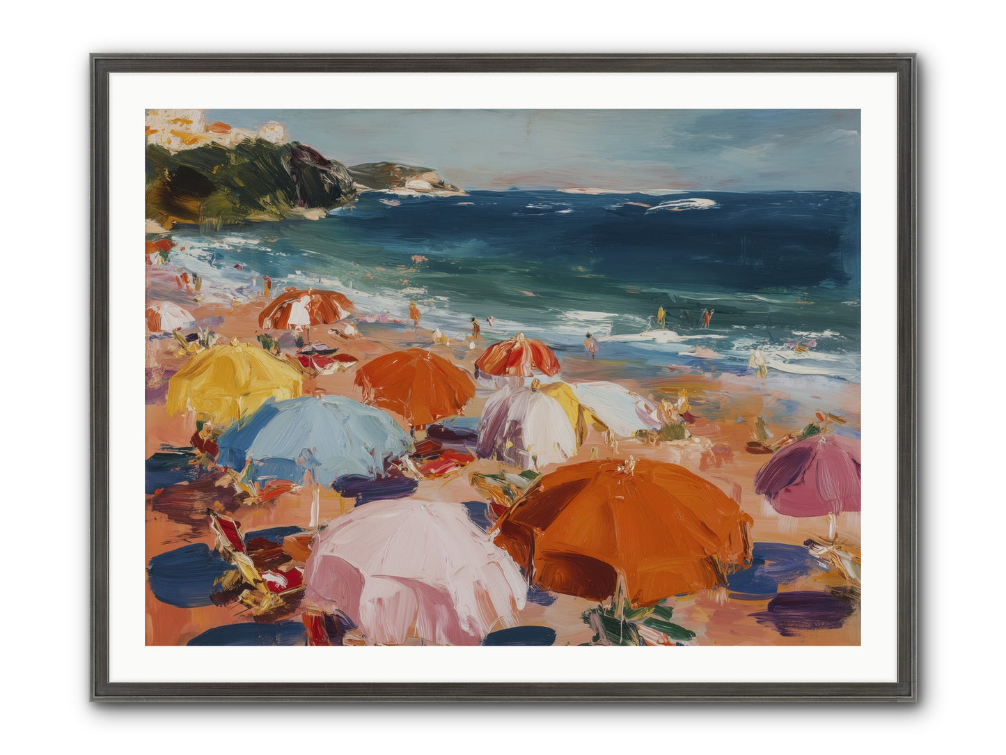 Honeyed Realm Framed Print - Slimwoods Black/Silver 40x30