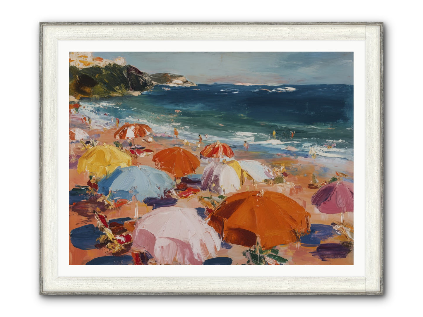 Honeyed Realm Framed Print - Driftwood White 48x36