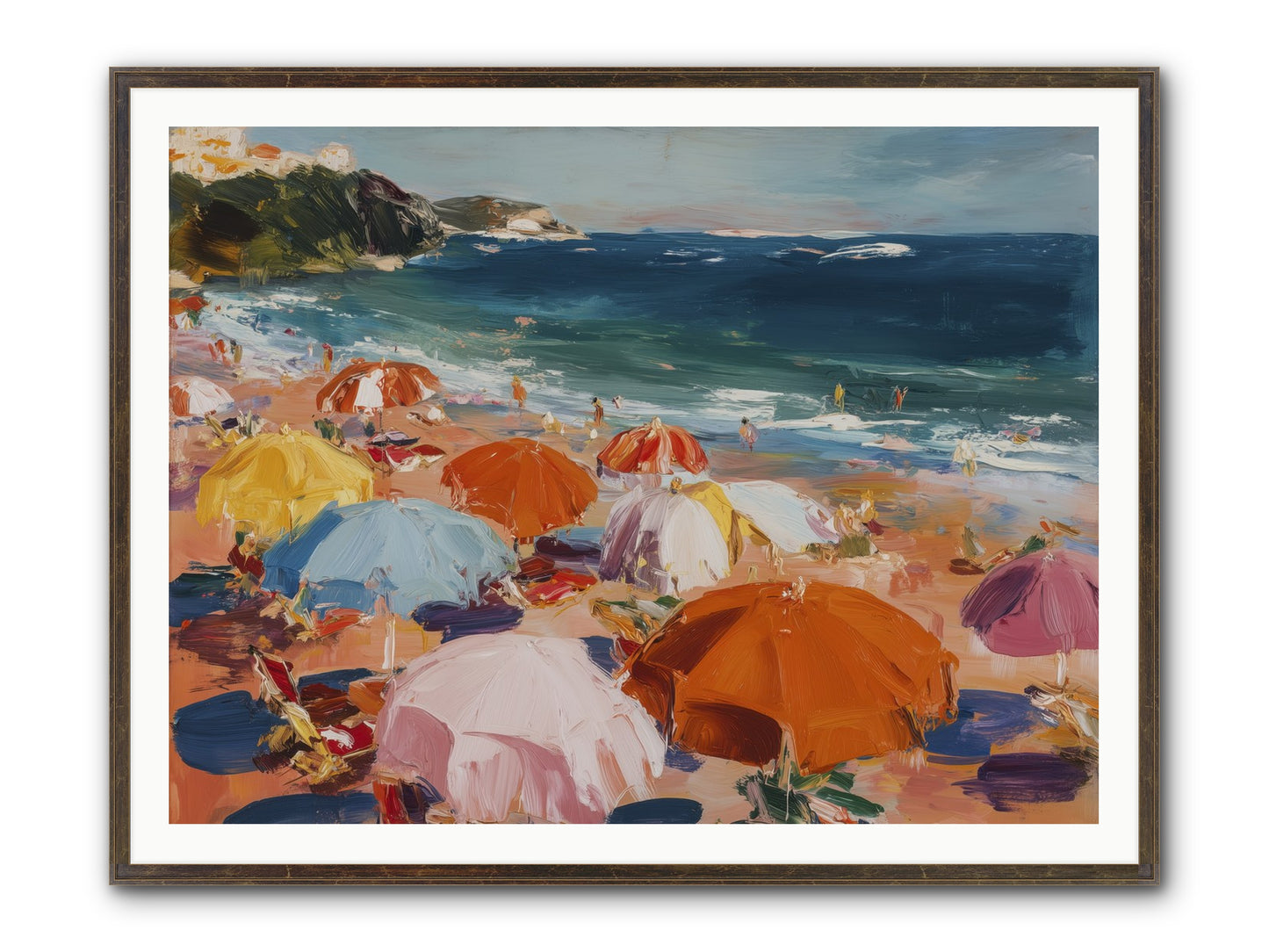 Honeyed Realm Framed Print - Slimwoods Black/Gold 48x36