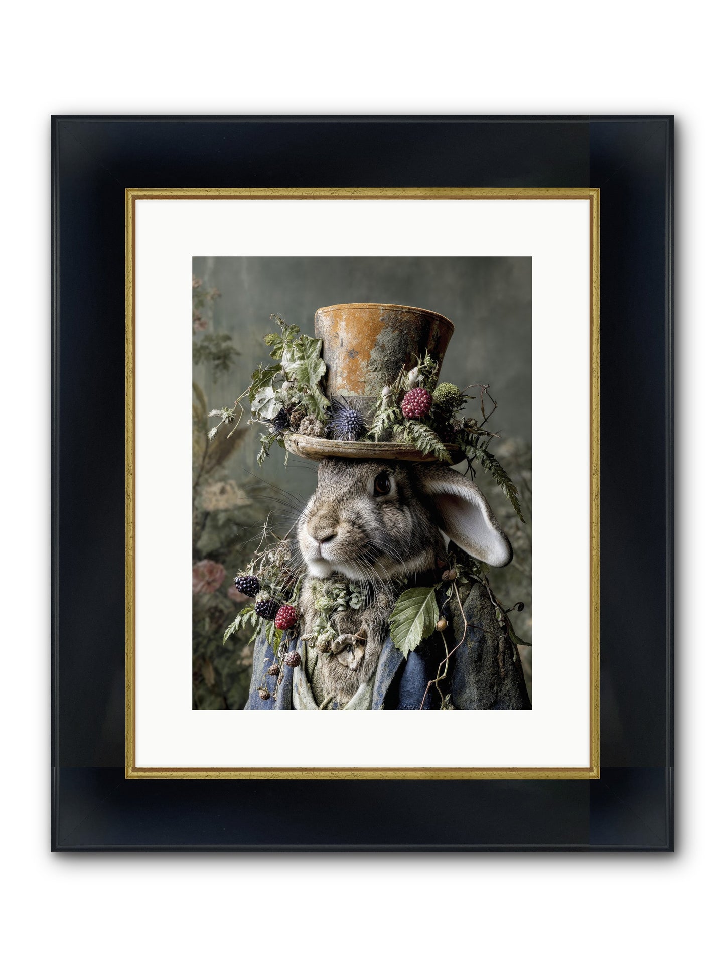 Honeyed Secrets Framed Print - Wide Black w/Gold 12x16
