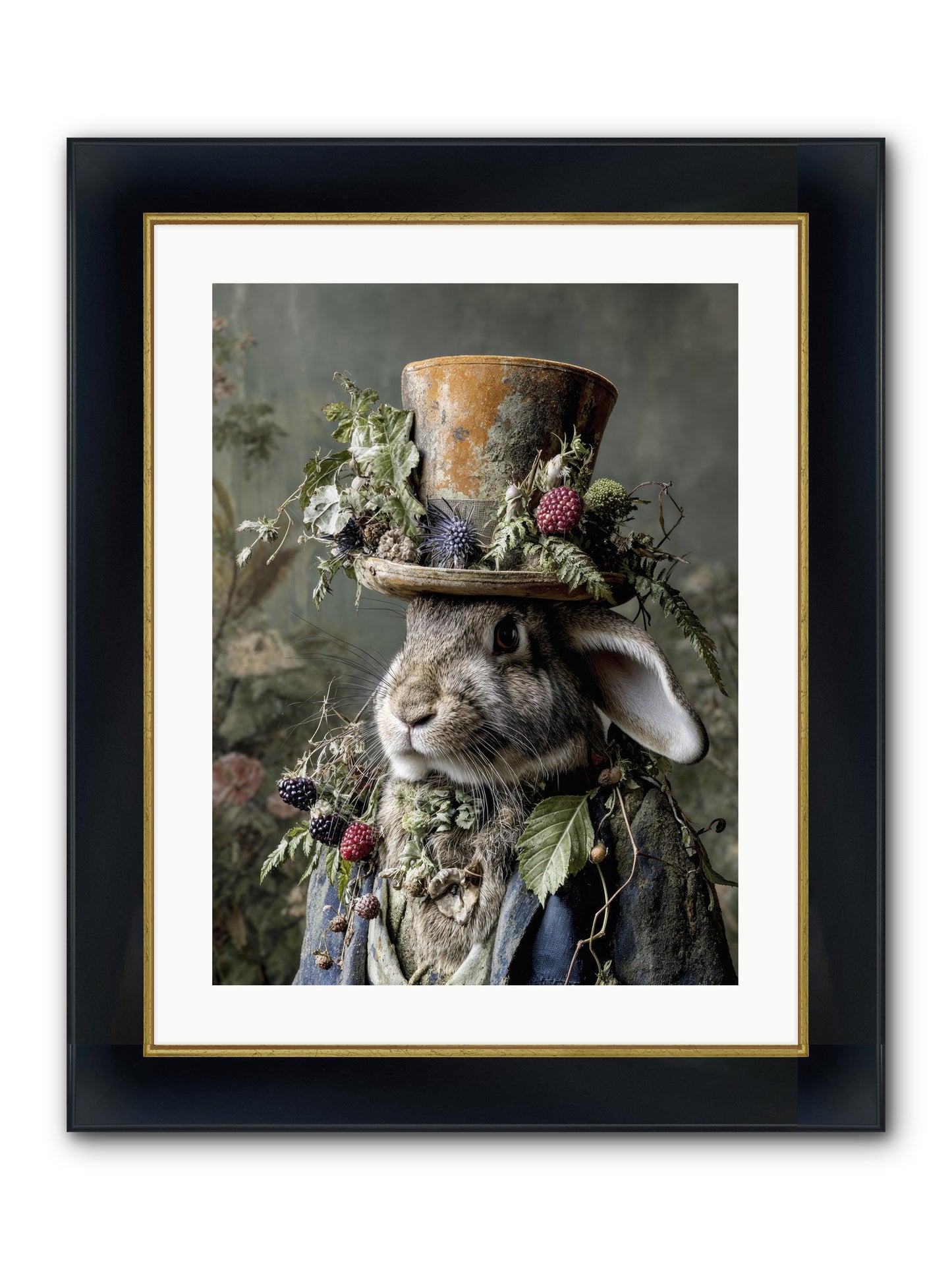 Honeyed Secrets Framed Print - Wide Black w/Gold 18x24