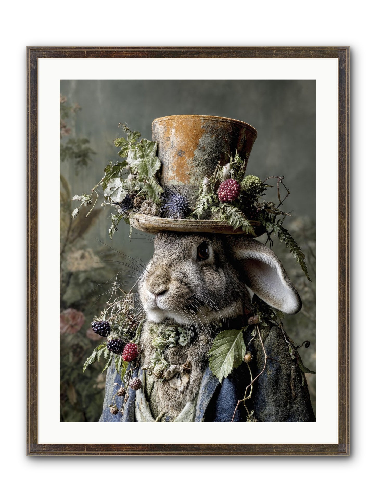 Honeyed Secrets Framed Print - Slimwoods Black/Gold 24x32