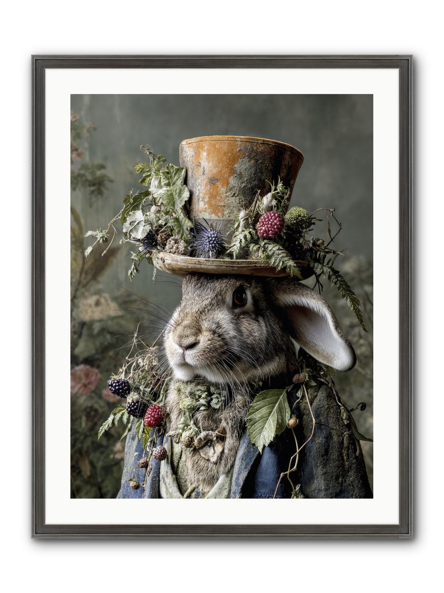 Honeyed Secrets Framed Print - Slimwoods Black/Silver 24x32