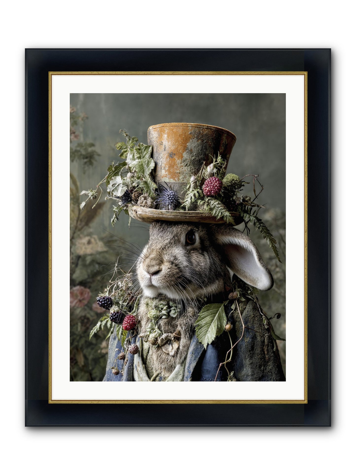 Honeyed Secrets Framed Print - Wide Black w/Gold 24x32
