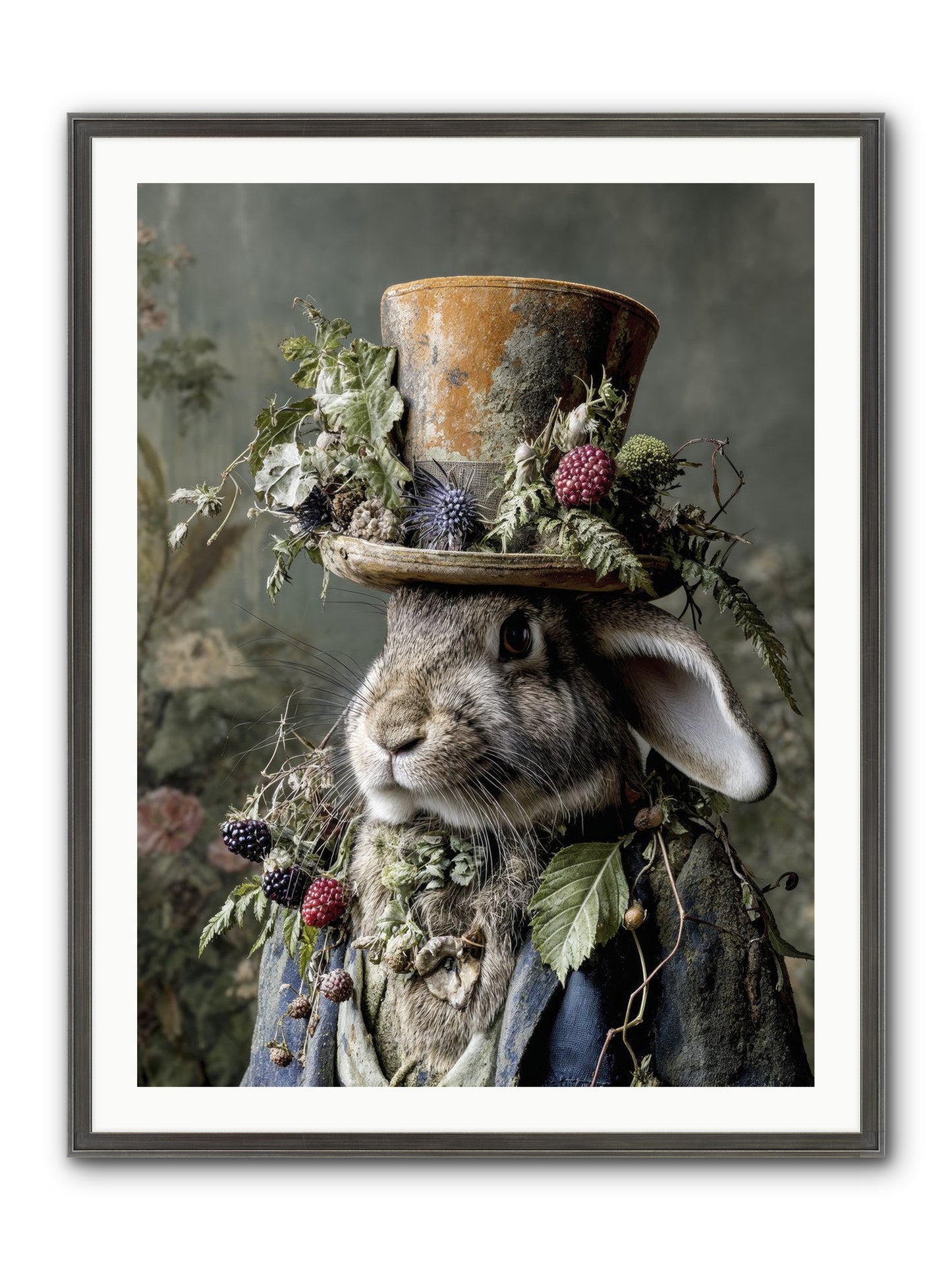 Honeyed Secrets Framed Print - Slimwoods Black/Silver 30x40