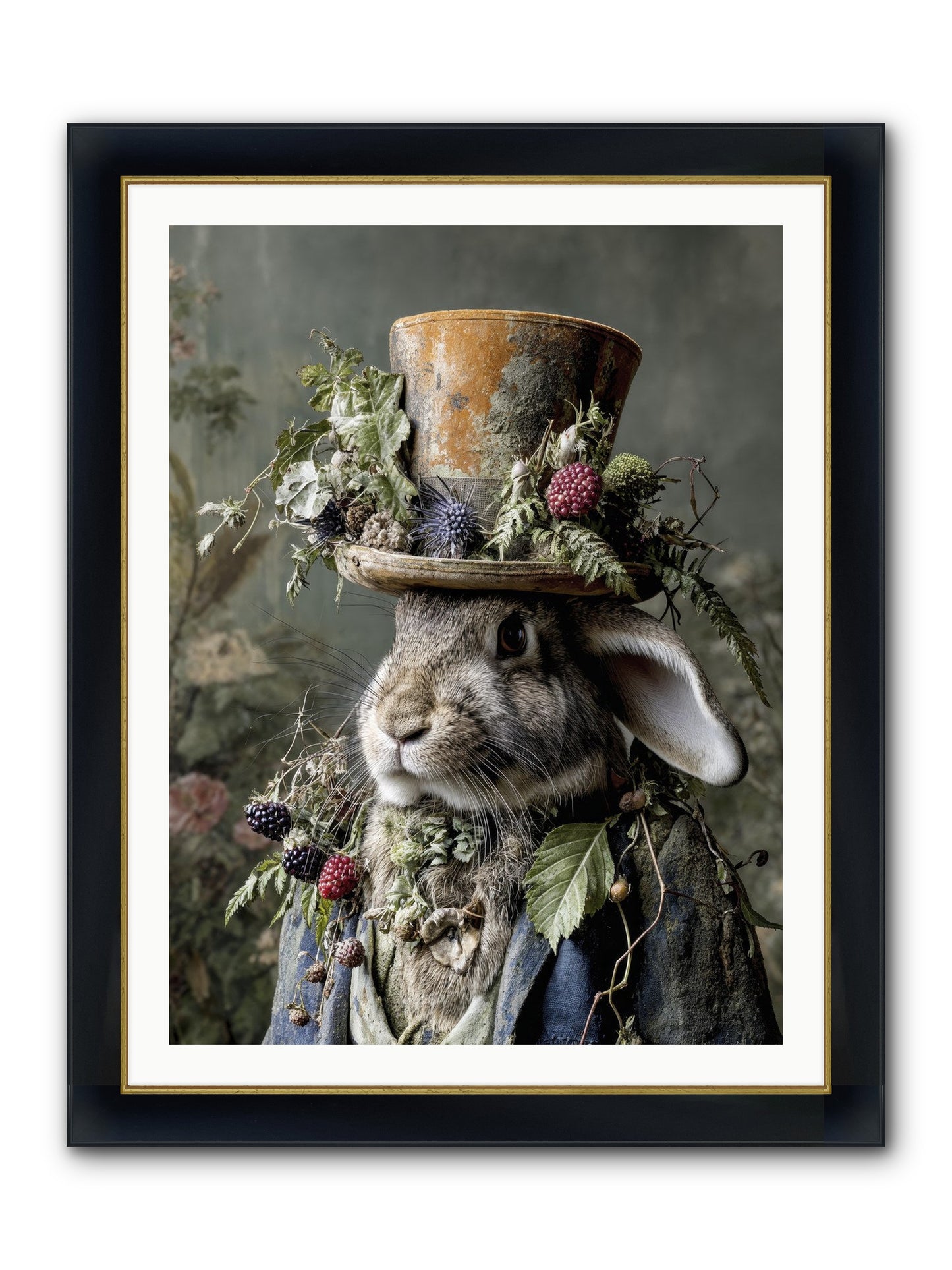 Honeyed Secrets Framed Print - Wide Black w/Gold 30x40