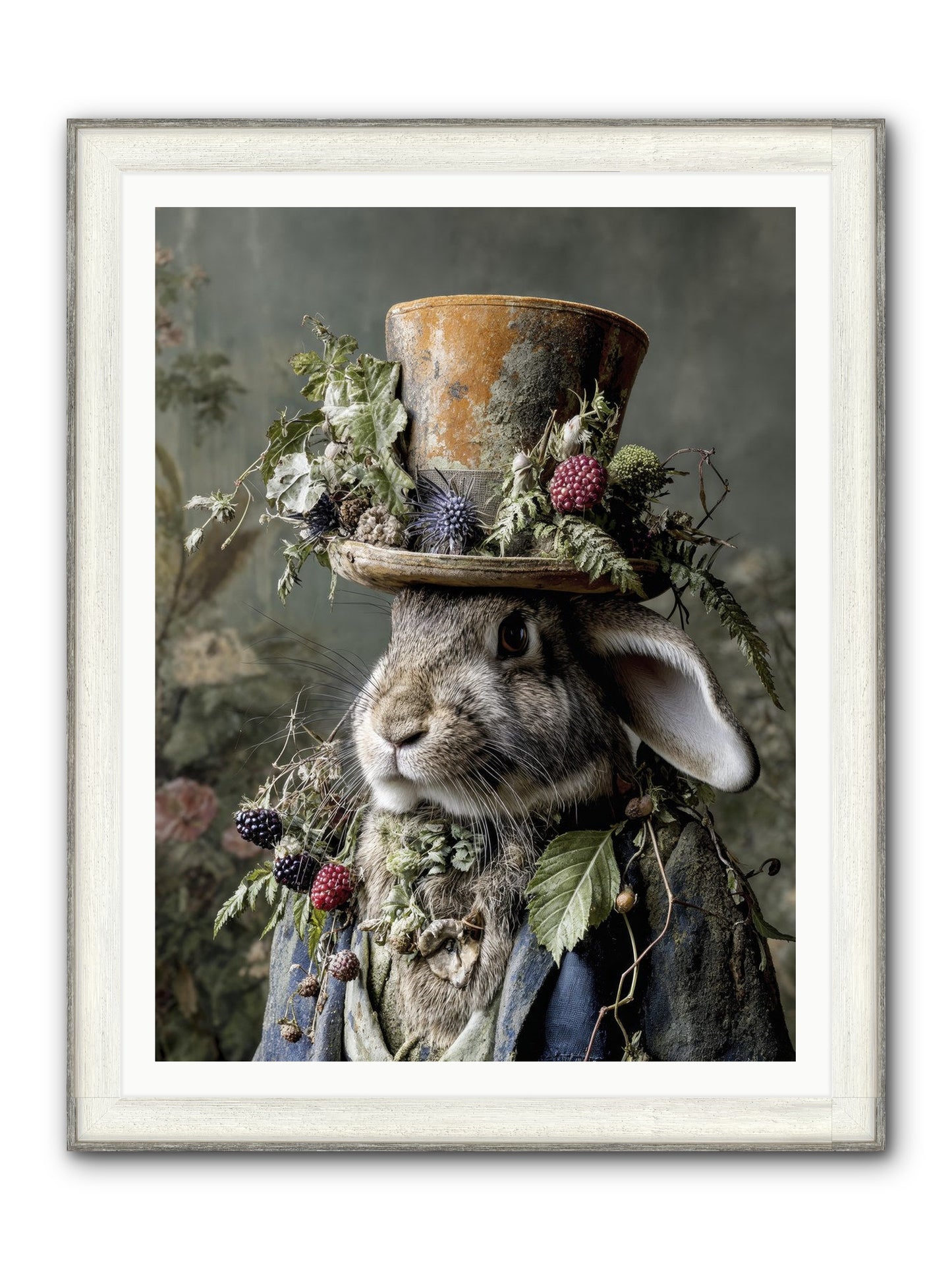 Honeyed Secrets Framed Print - Driftwood White 36x48