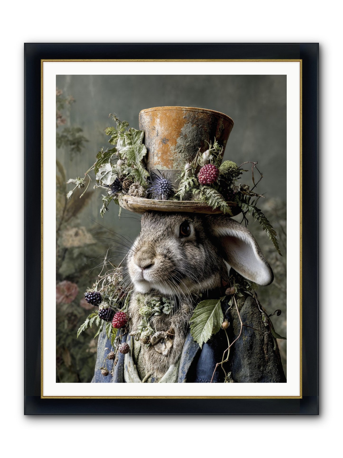 Honeyed Secrets Framed Print - Wide Black w/Gold 36x48
